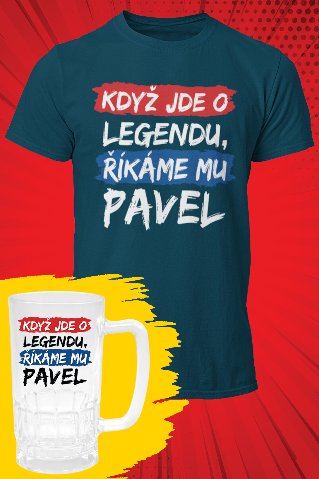 Pánské tričko Pavel - SET Barva: Petrolejová modrá