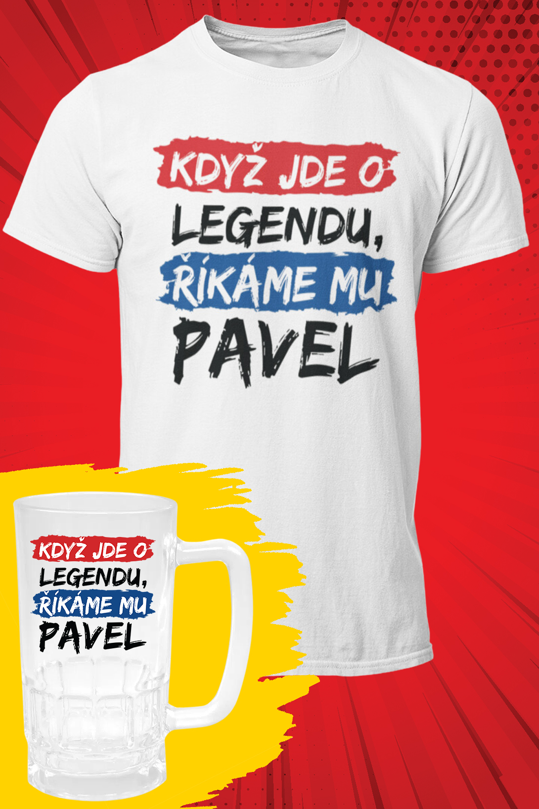 Pánské tričko Pavel - SET Barva: Bíla