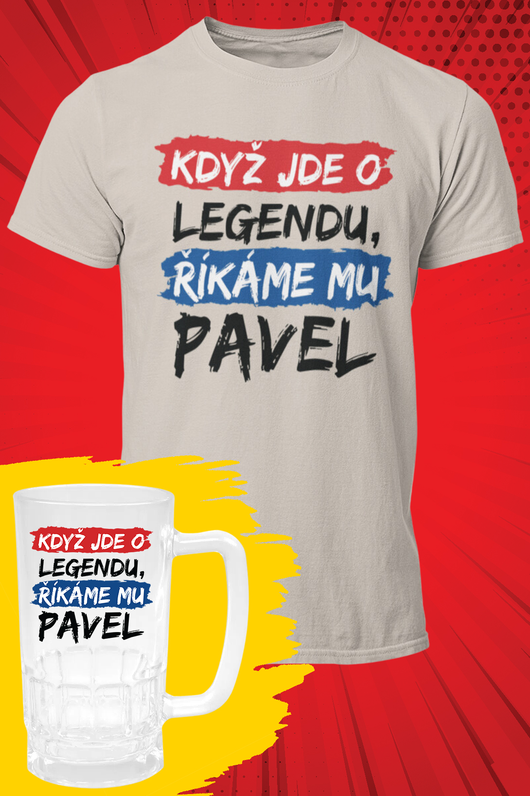 Pánské tričko Pavel - SET Barva: Ledově šedá