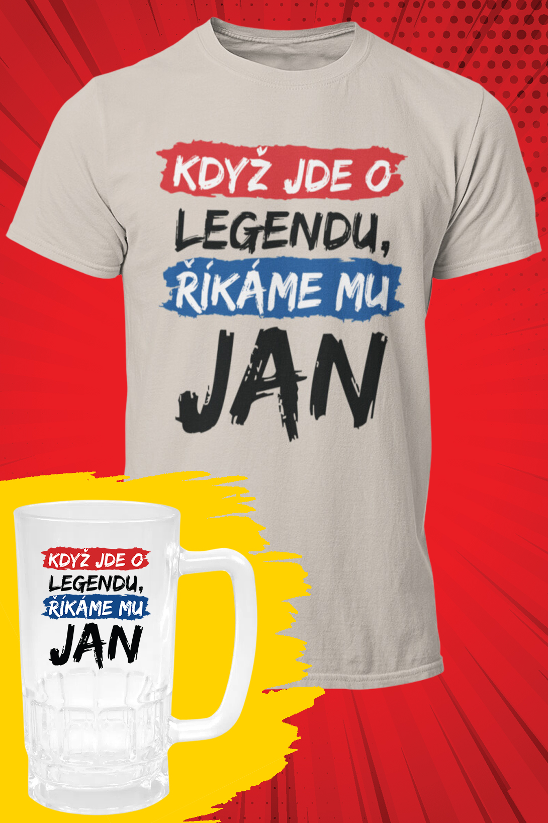 Pánské tričko Jan - SET Barva: Ledově šedá