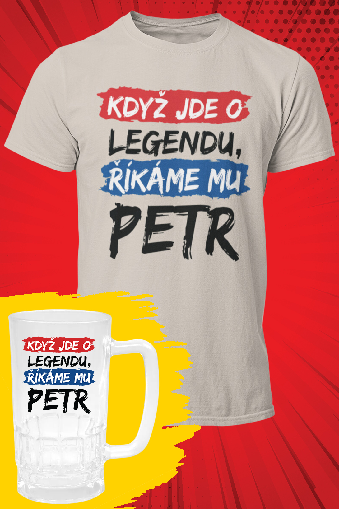 Pánské tričko Petr - SET Barva: Ledově šedá