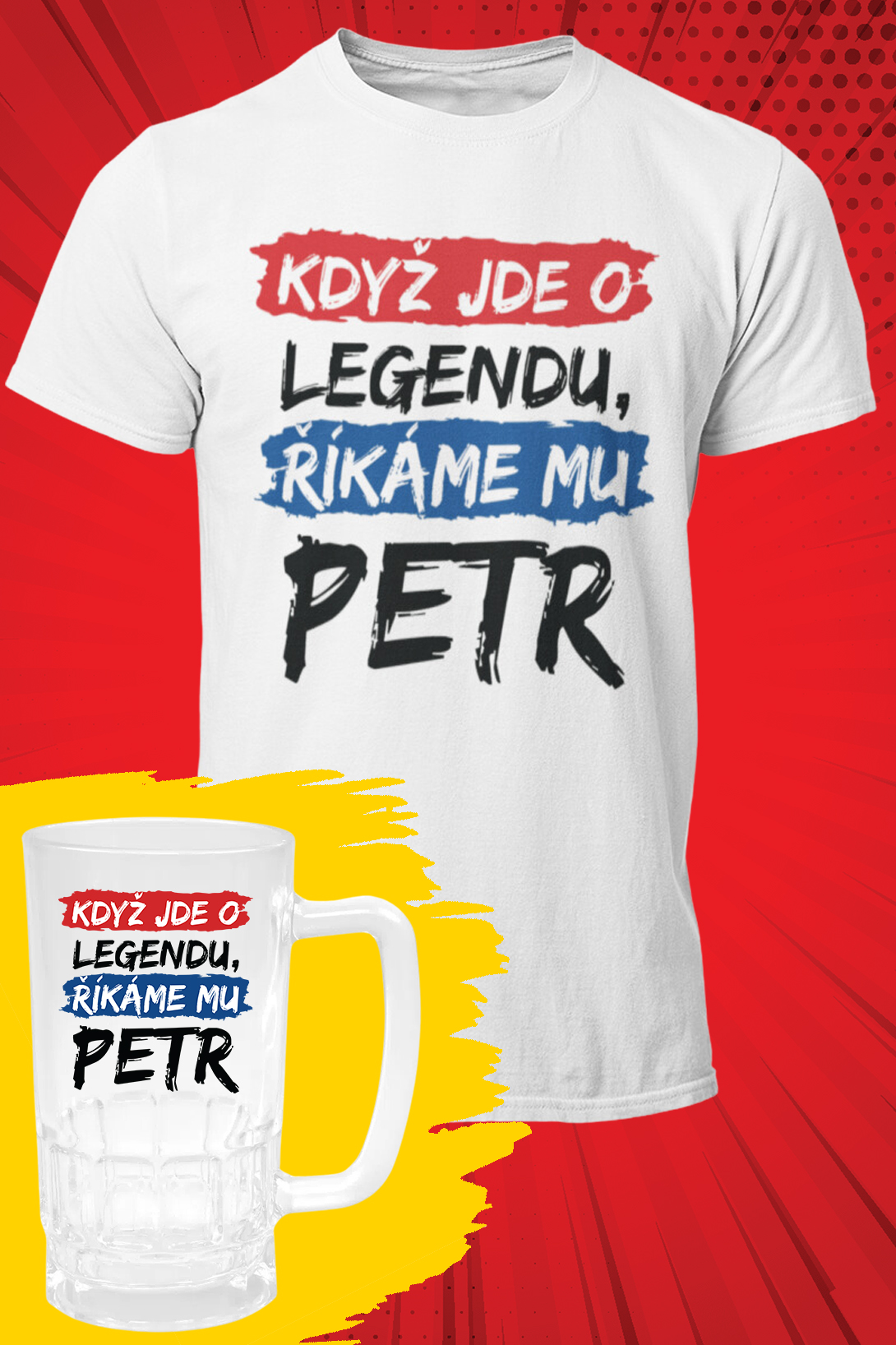 Pánské tričko Petr - SET Barva: Bíla