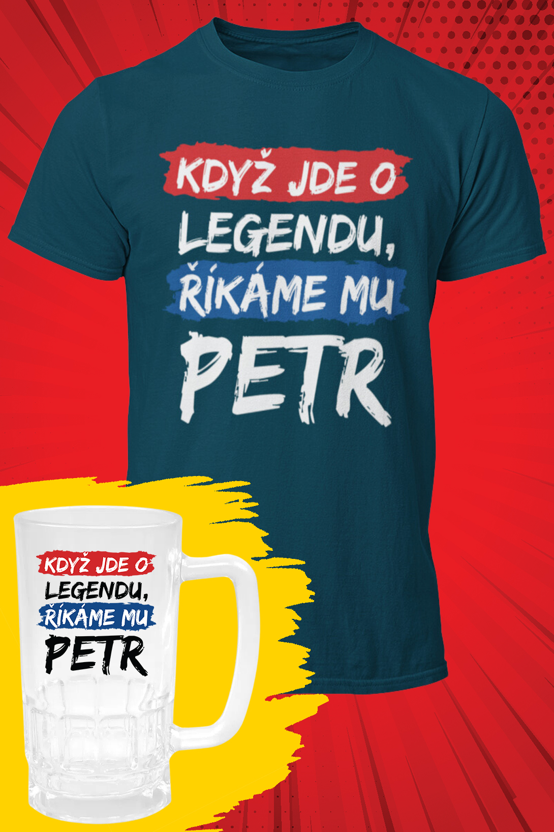 Pánské tričko Petr - SET Barva: Petrolejová modrá