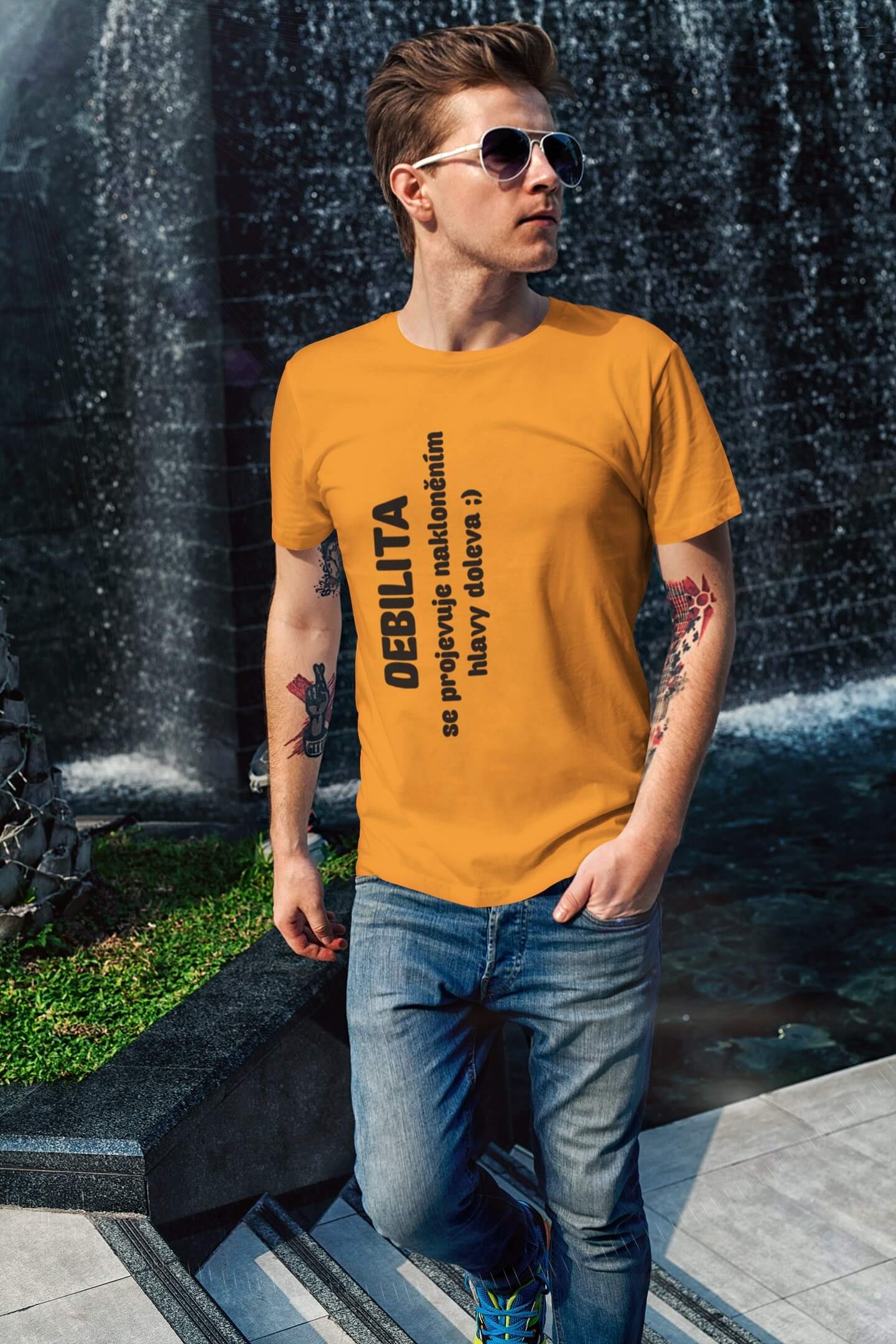 Pánské tričko Debilita Barva: Mandarínková oranžová, Velikost: 2XL