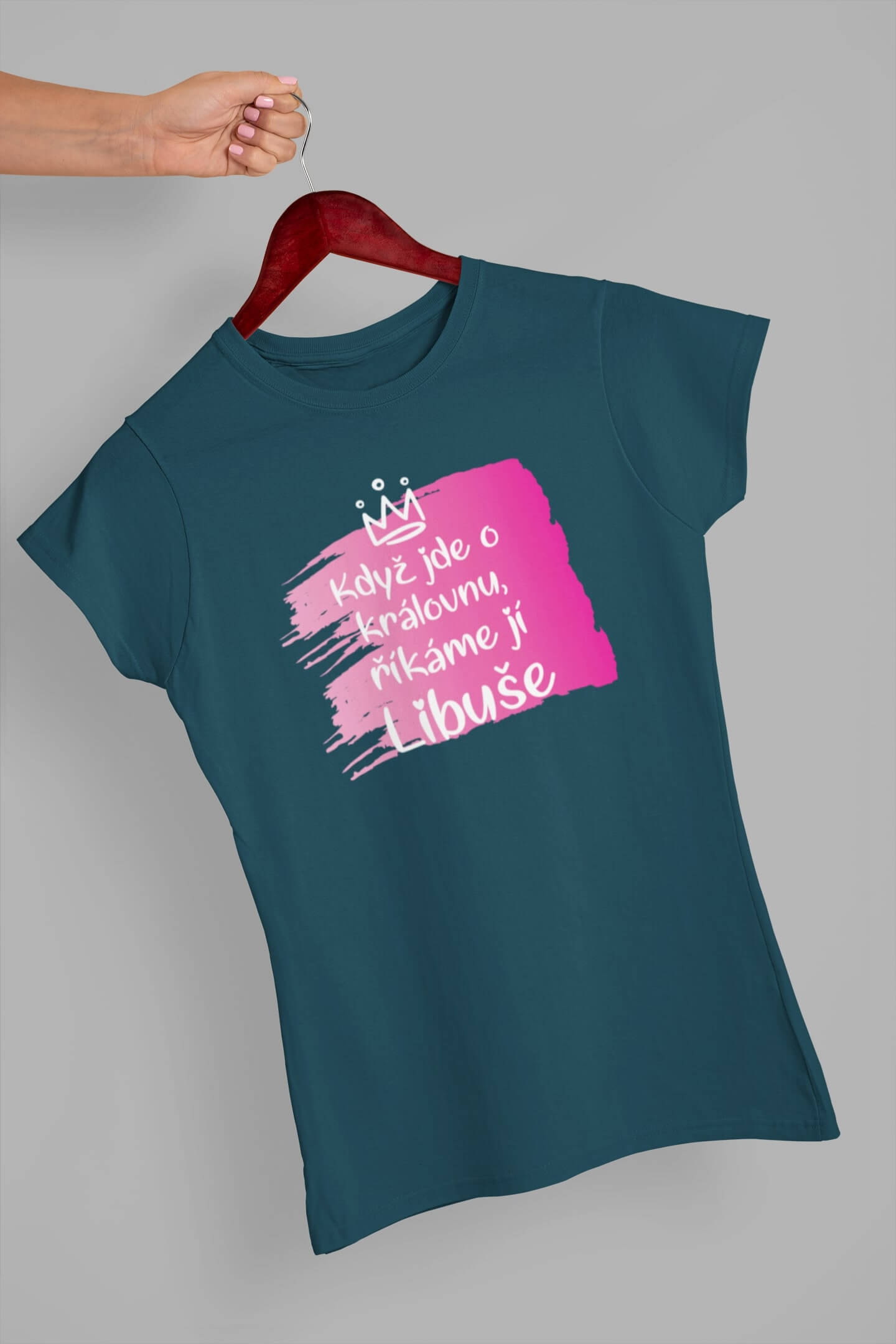 Dámské tričko Libuše Barva: Petrolejová modrá