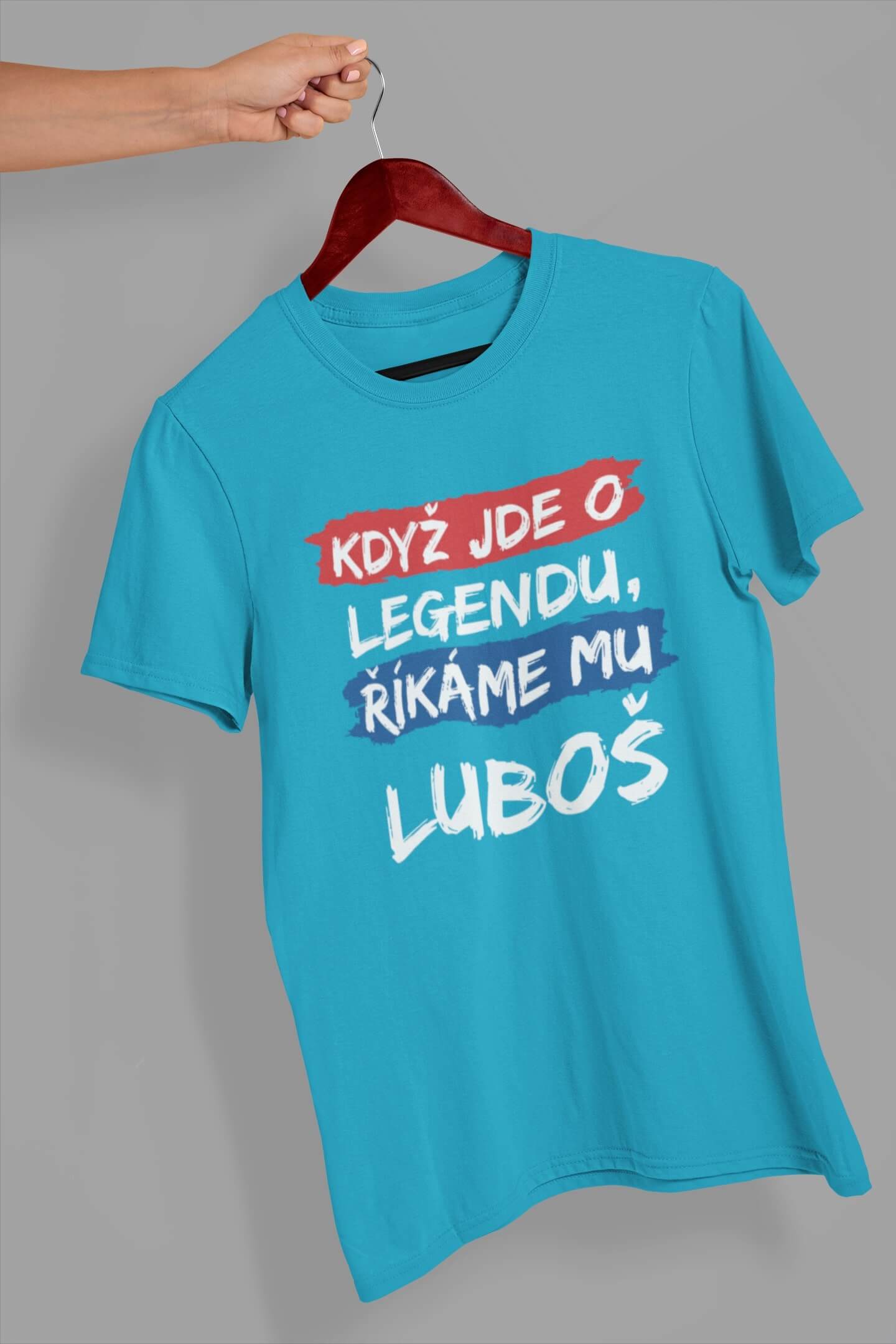 Pánské tričko Luboš Barva: Tyrkysová