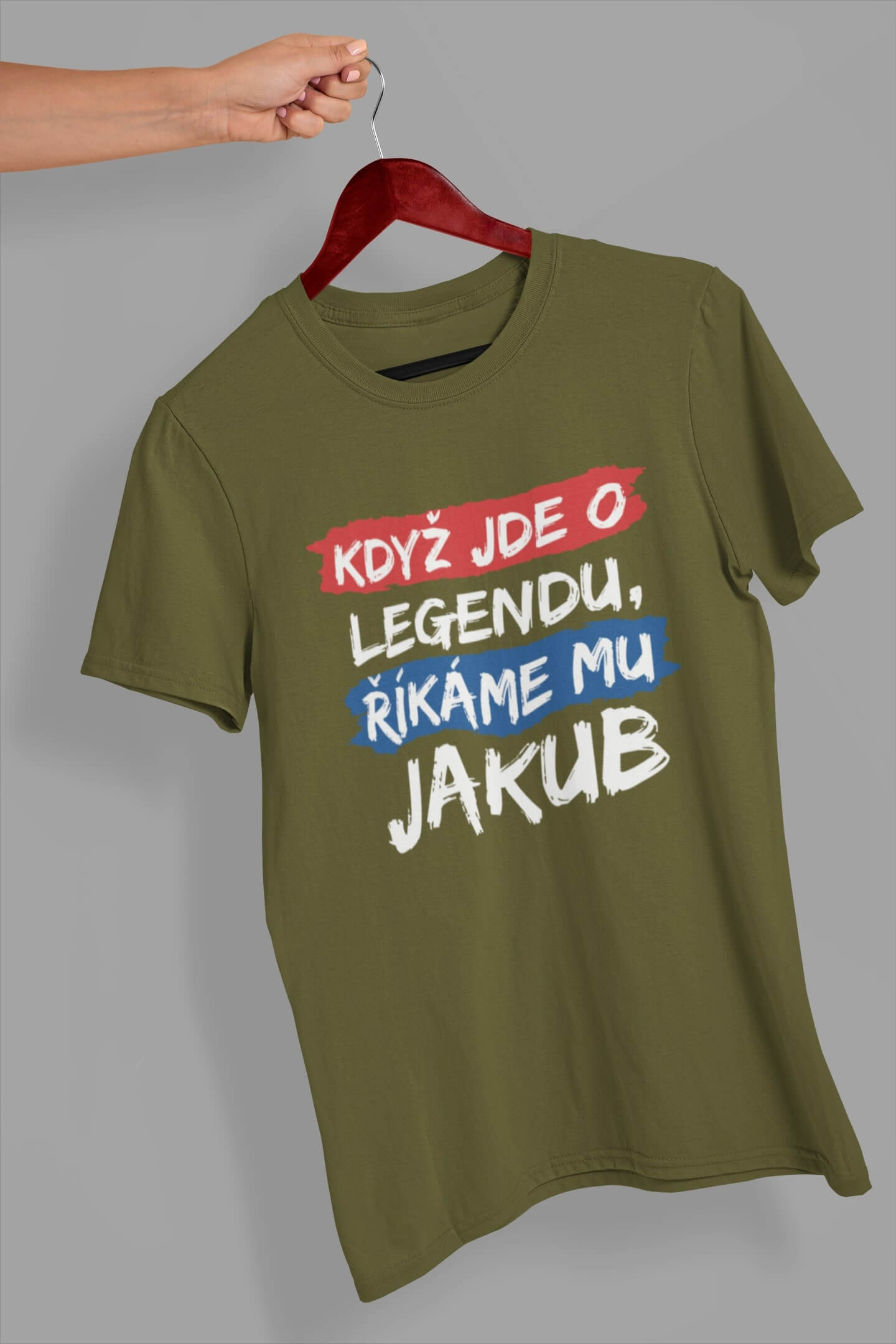 Pánské tričko Jakub Barva: Khaki