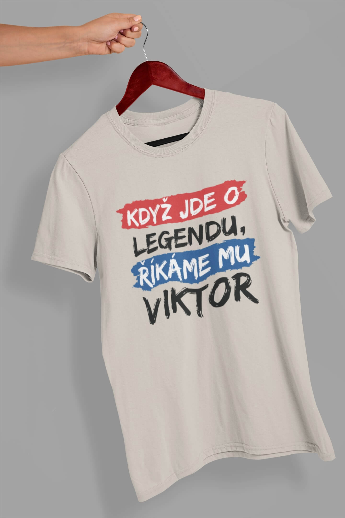 Pánské tričko Viktor Barva: Ledově šedá