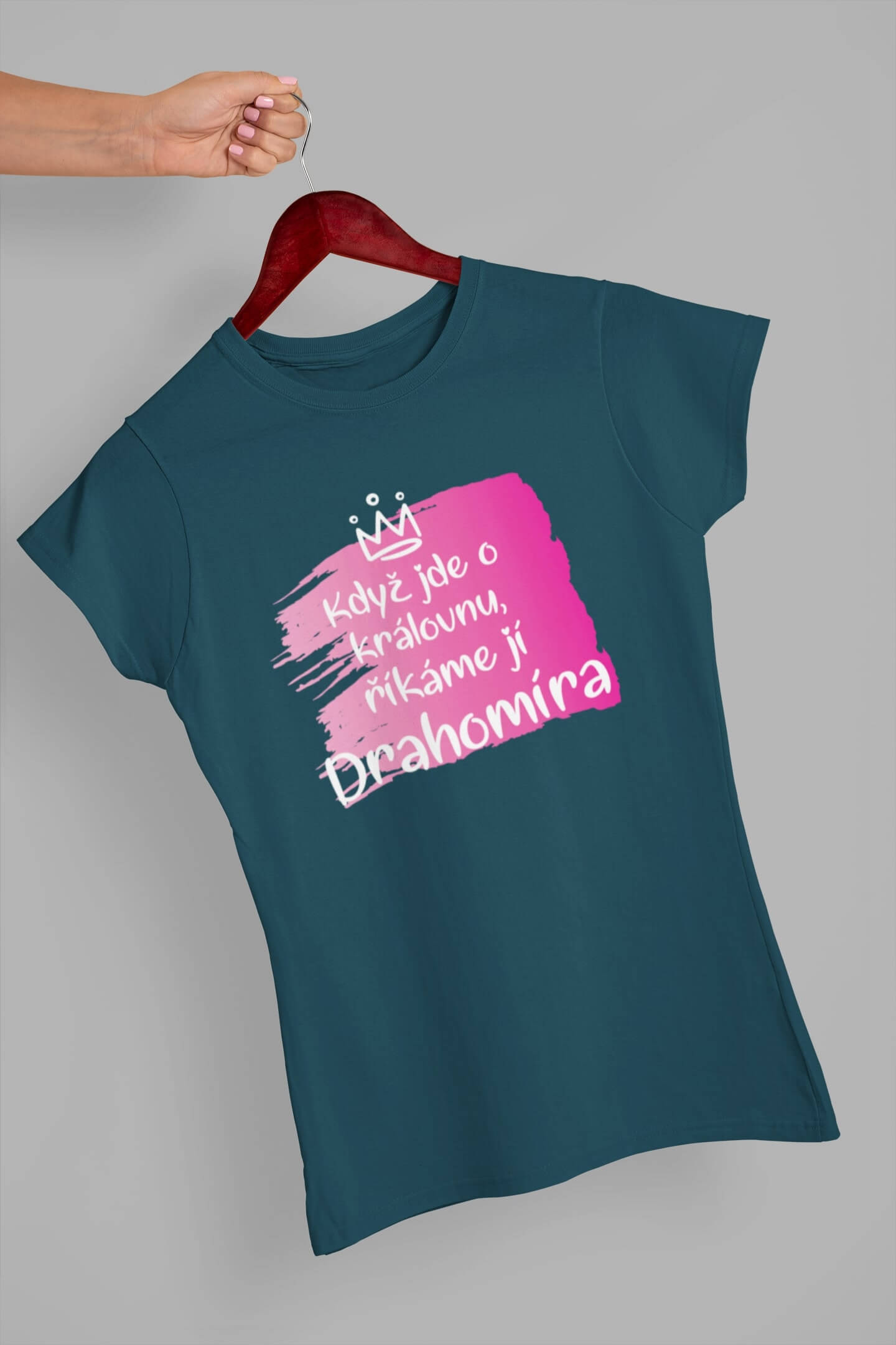 Dámské tričko Drahomíra Barva: Petrolejová modrá