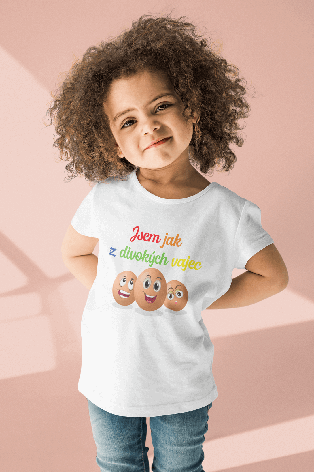 Dětské tričko Jsem jak z divokých vajec Barva: Bíla, Velikost: 134