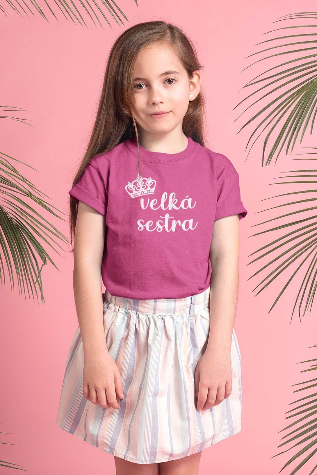 Dětské tričko Velká sestra Barva: Malinová, Velikost: 110