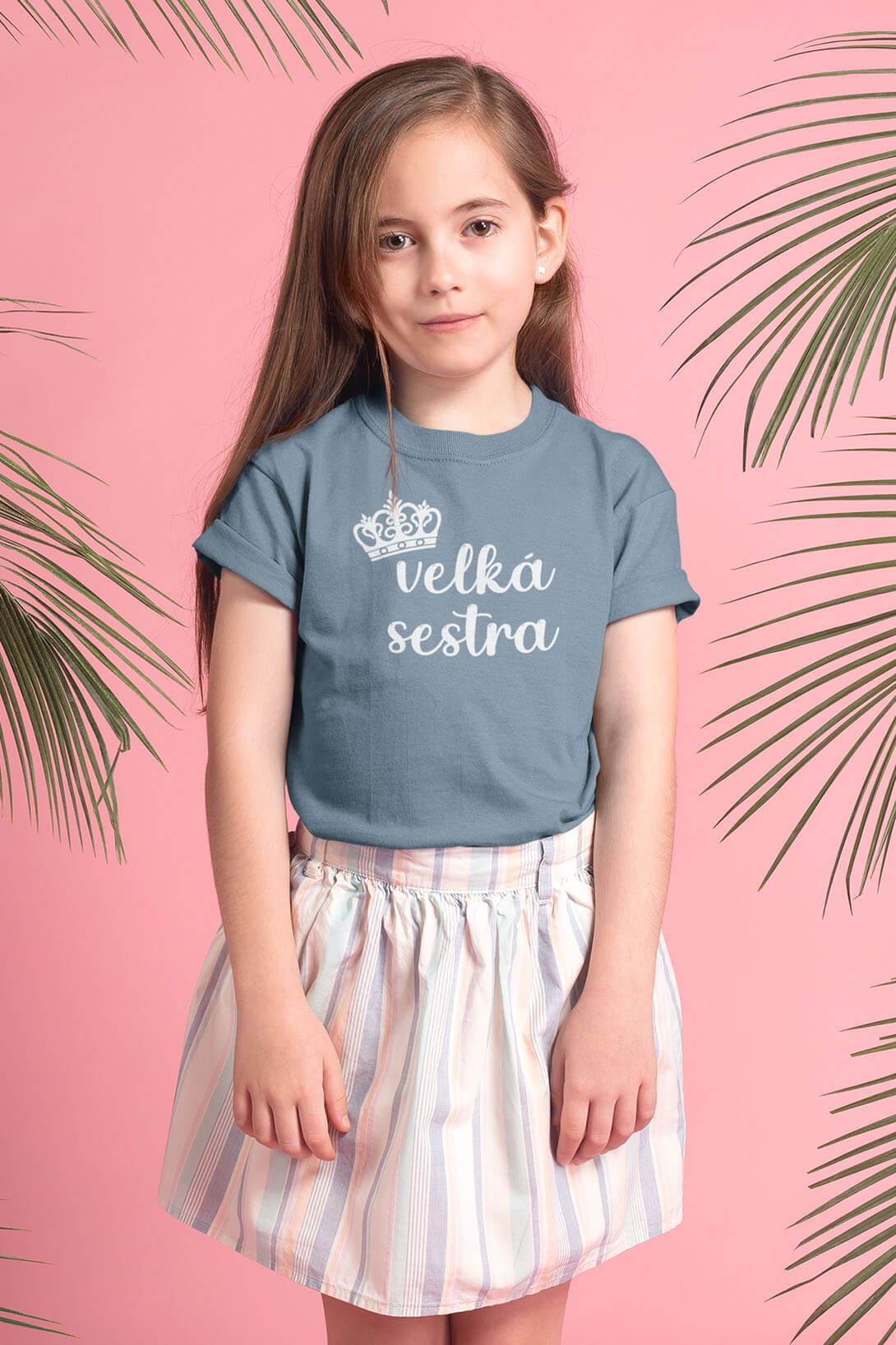 Dětské tričko Velká sestra Barva: Denim, Velikost: 134