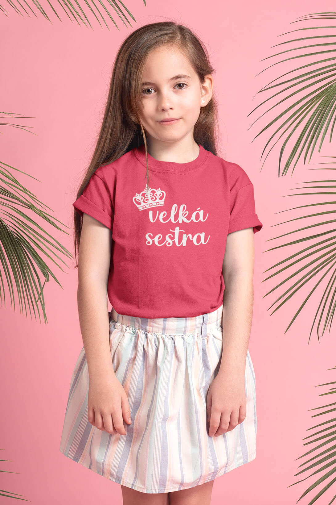 Dětské tričko Velká sestra Barva: Červená, Velikost: 134