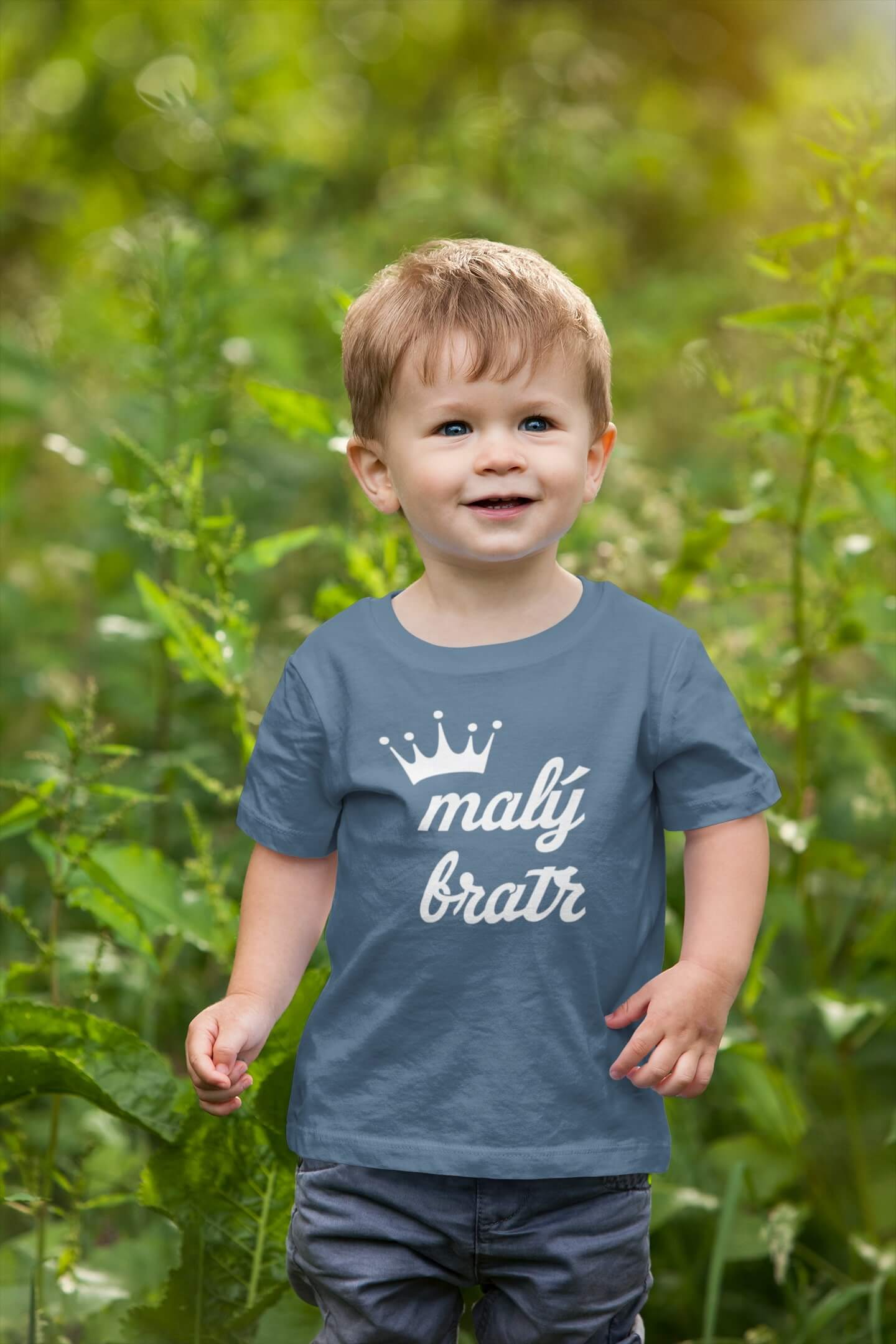 Chlapecké tričko Malý bratr Barva: Denim, Velikost: 122