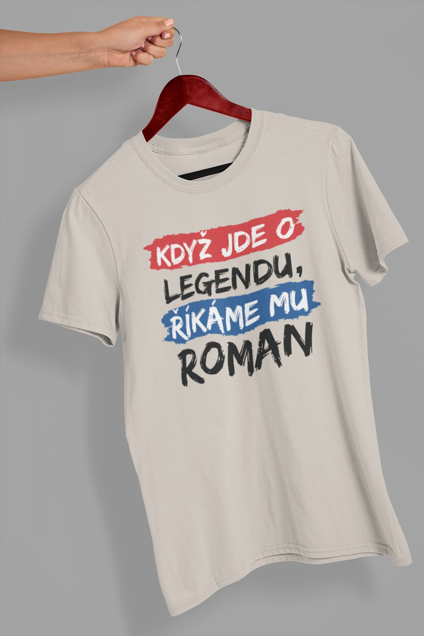 Pánské tričko Roman Barva: Ledově šedá