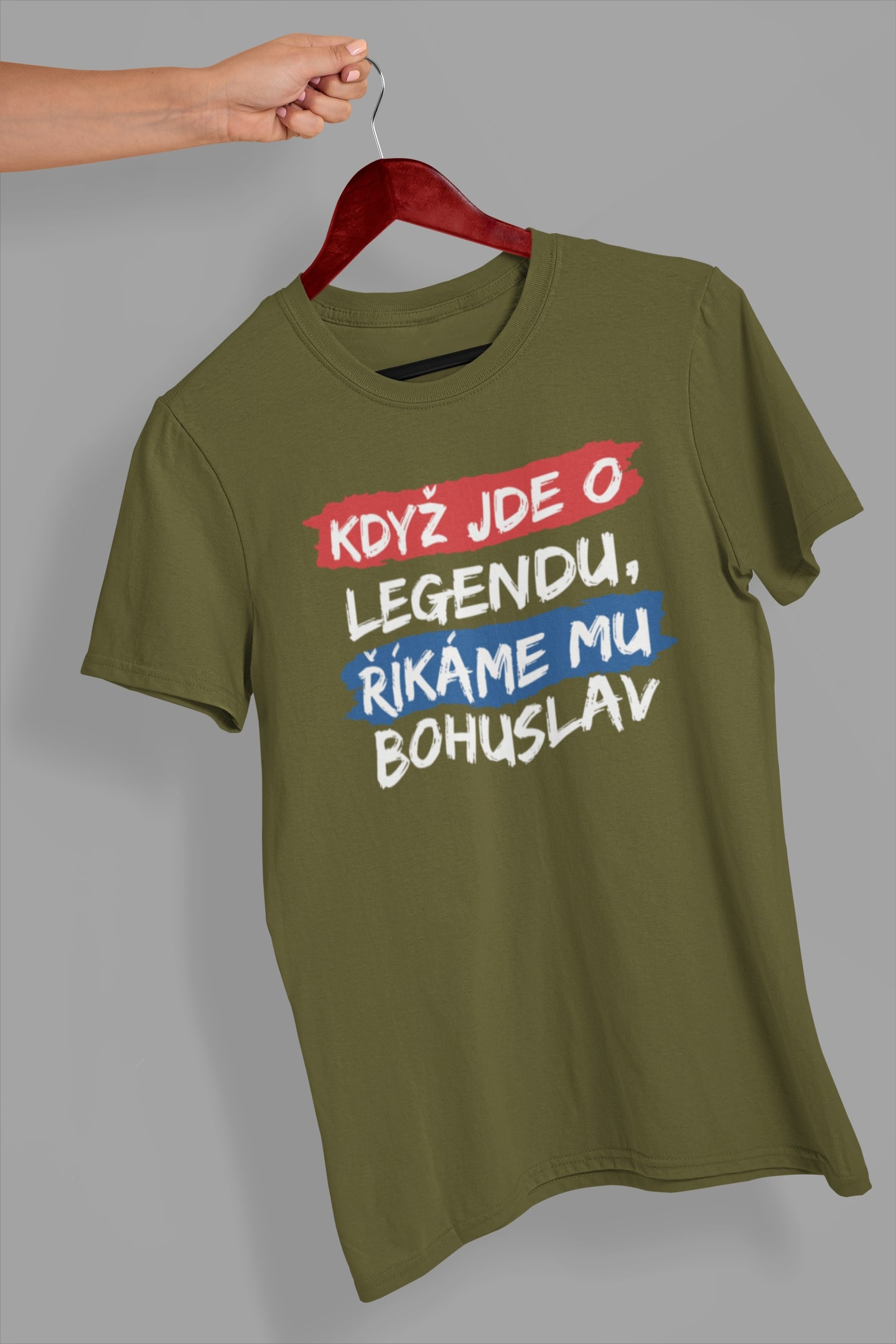 Pánské tričko Bohuslav Barva: Khaki
