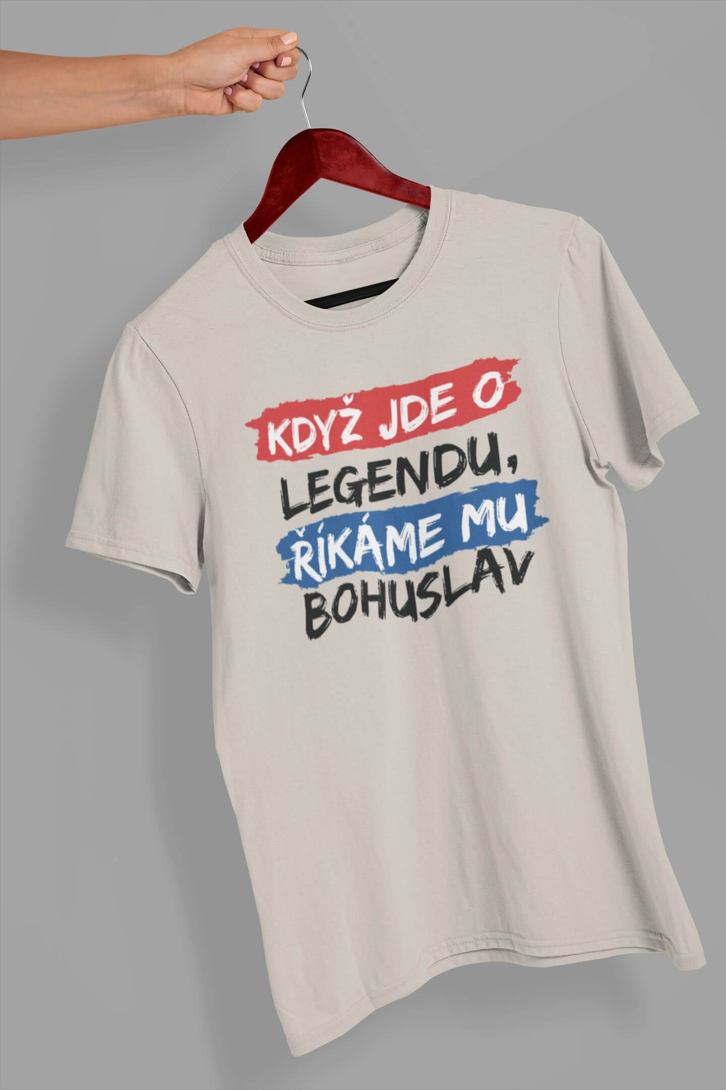 Pánské tričko Bohuslav Barva: Ledově šedá