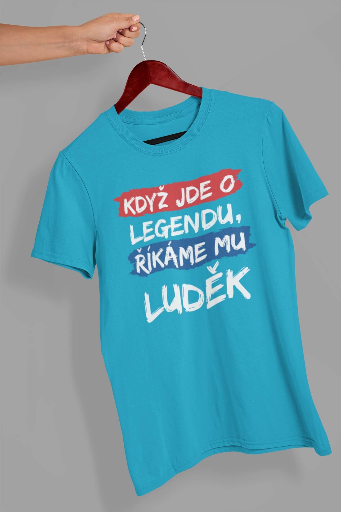 Pánské tričko Luděk Barva: Tyrkysová