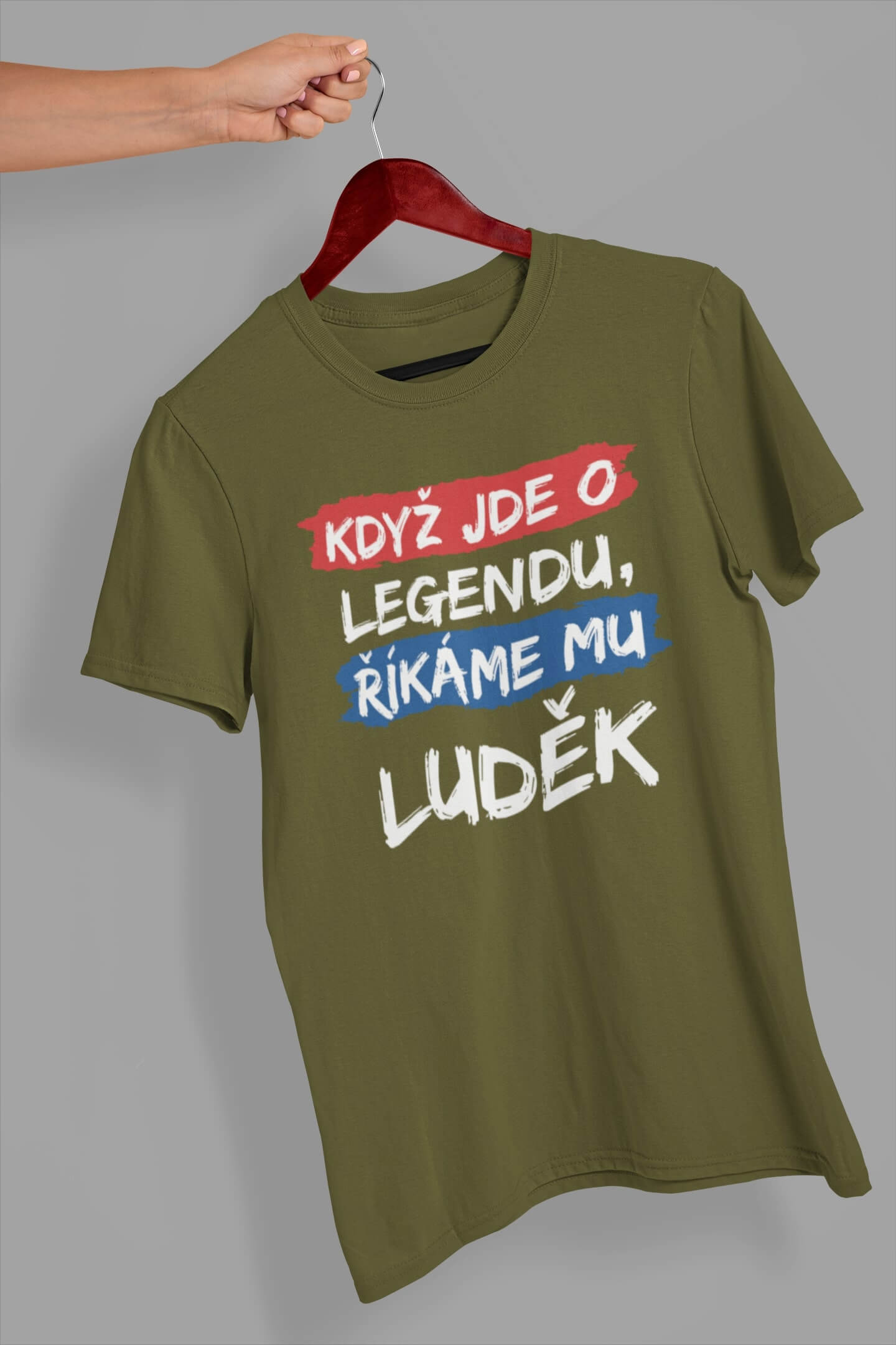 Pánské tričko Luděk Barva: Khaki