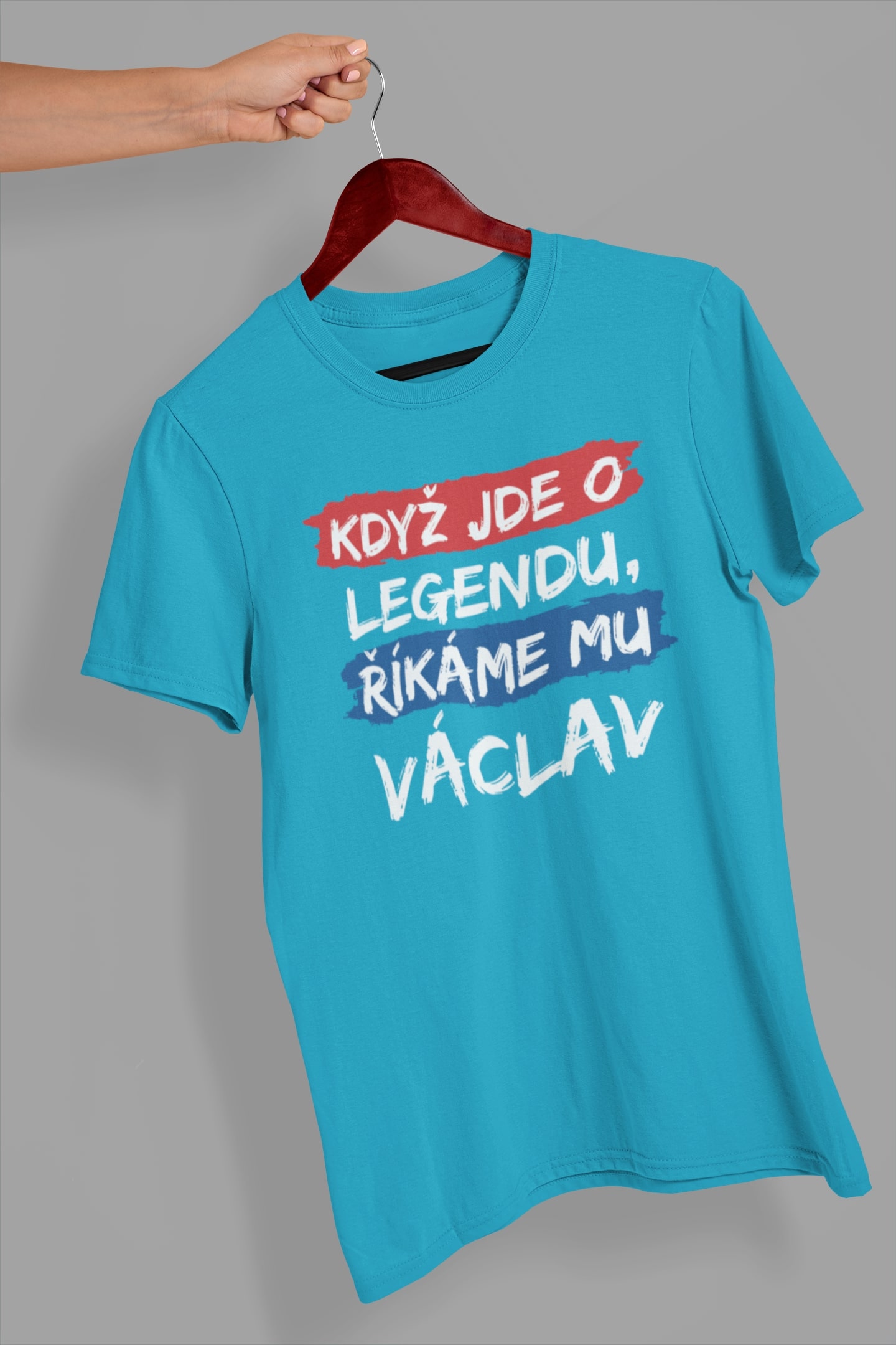 Pánské tričko Václav Barva: Tyrkysová