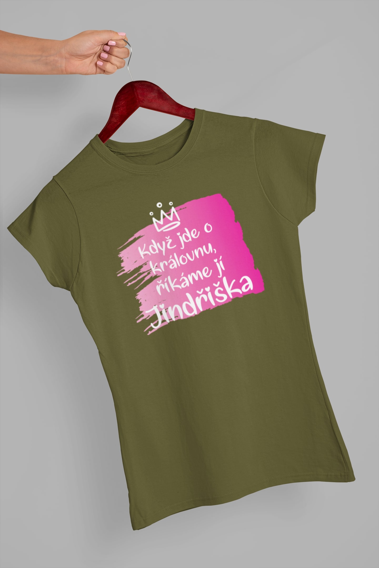 Dámské tričko Jindřiška Barva: Khaki