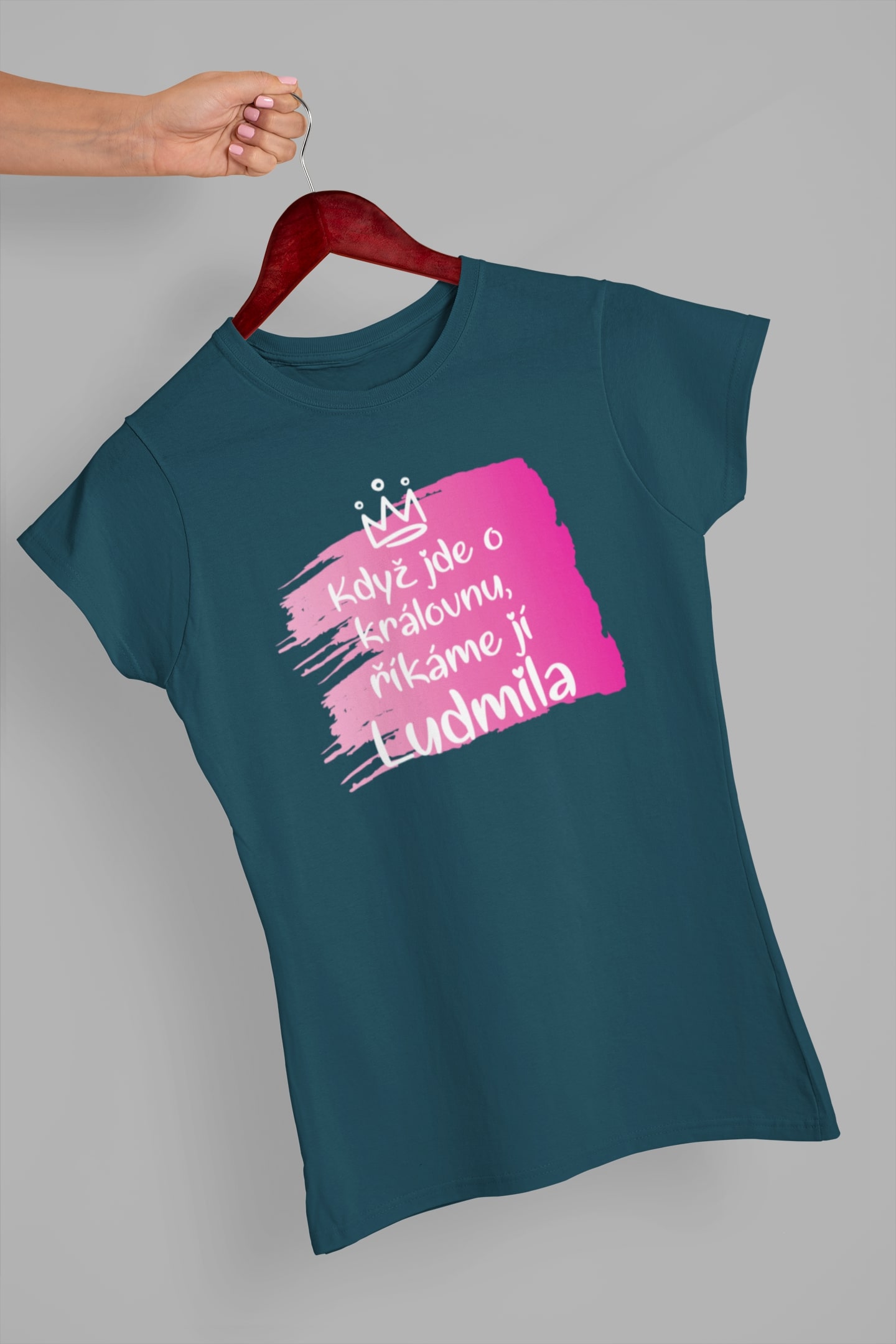 Dámské tričko Ludmila Barva: Petrolejová modrá