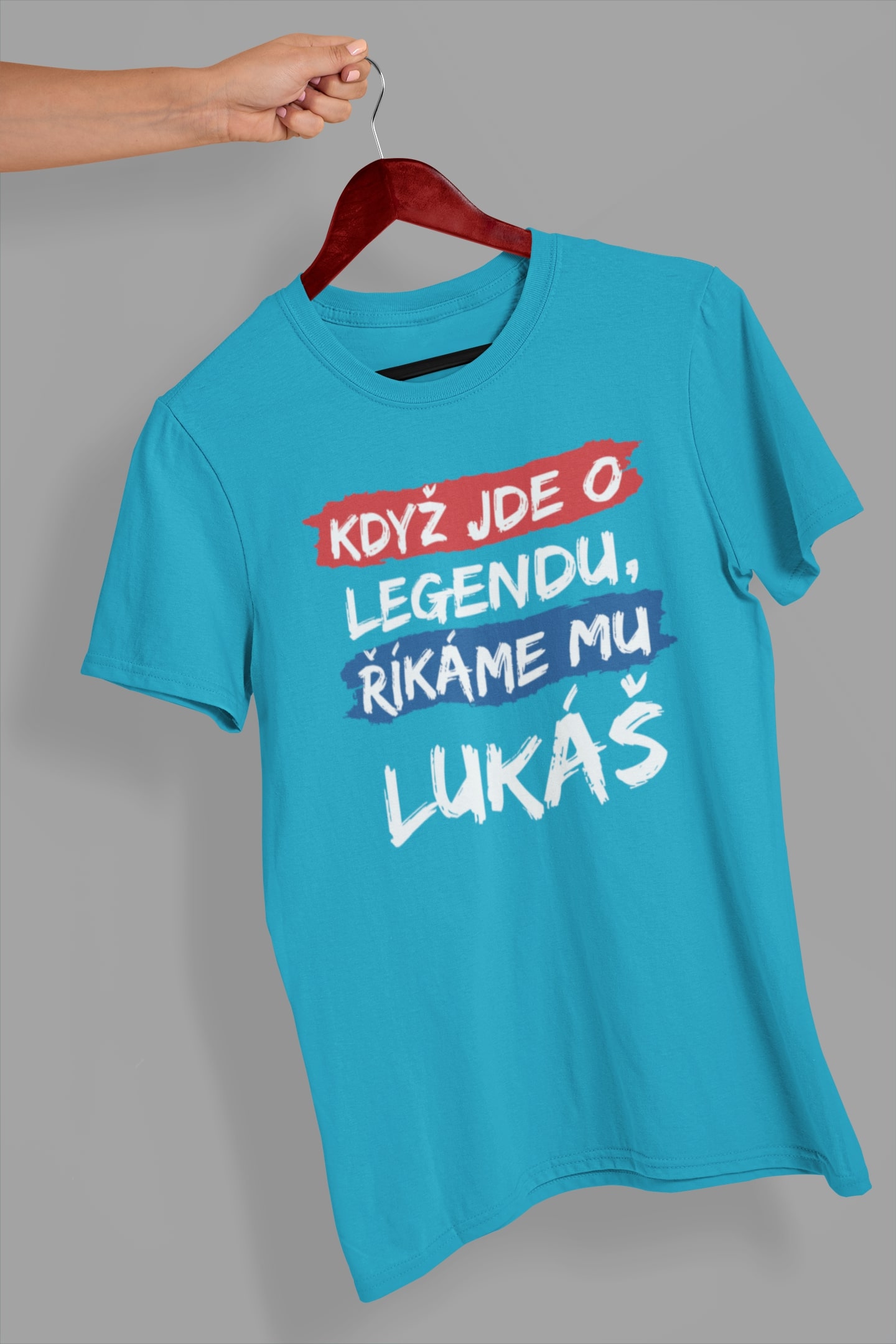 Pánské tričko Lukáš Barva: Tyrkysová