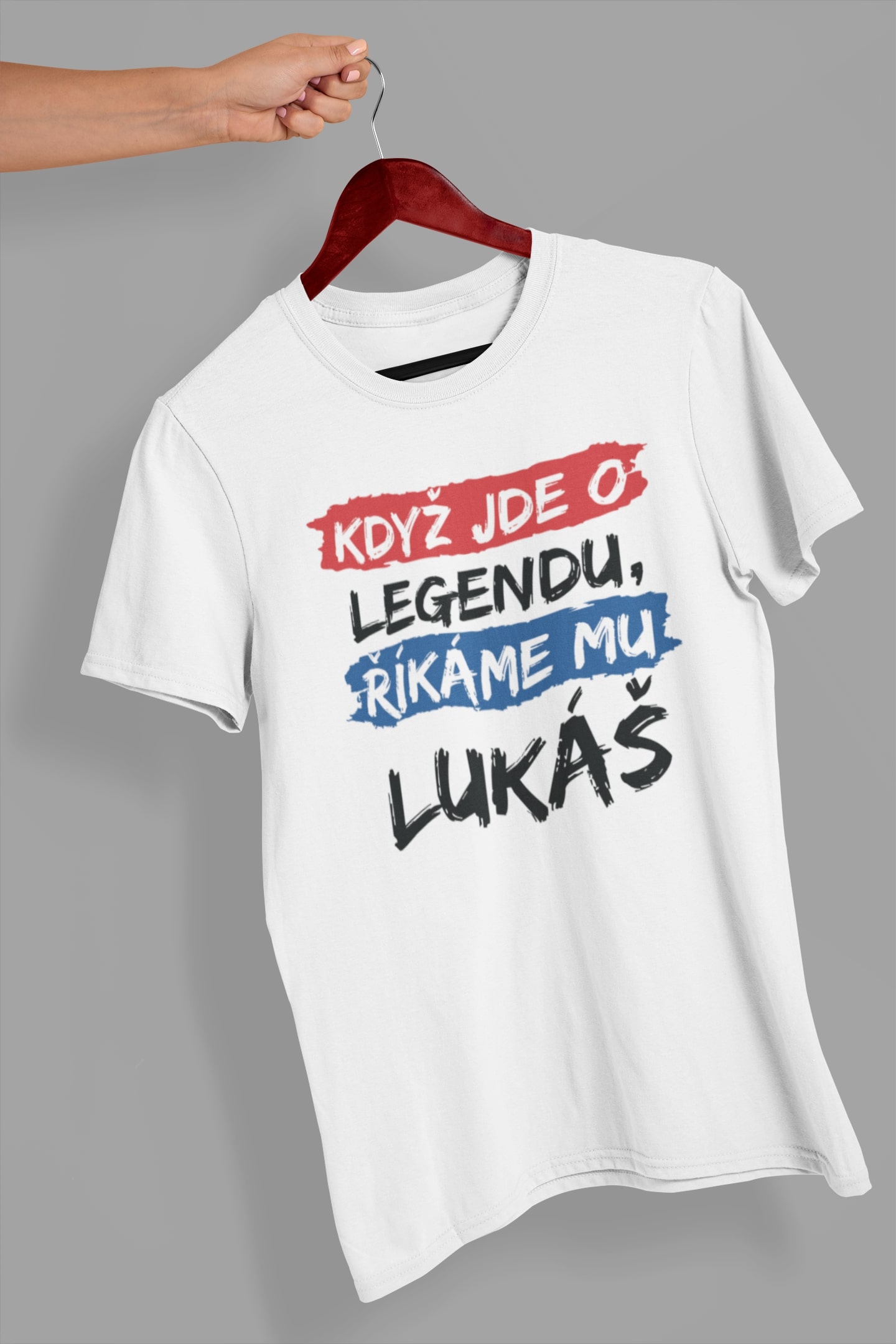 Pánské tričko Lukáš Barva: Bíla