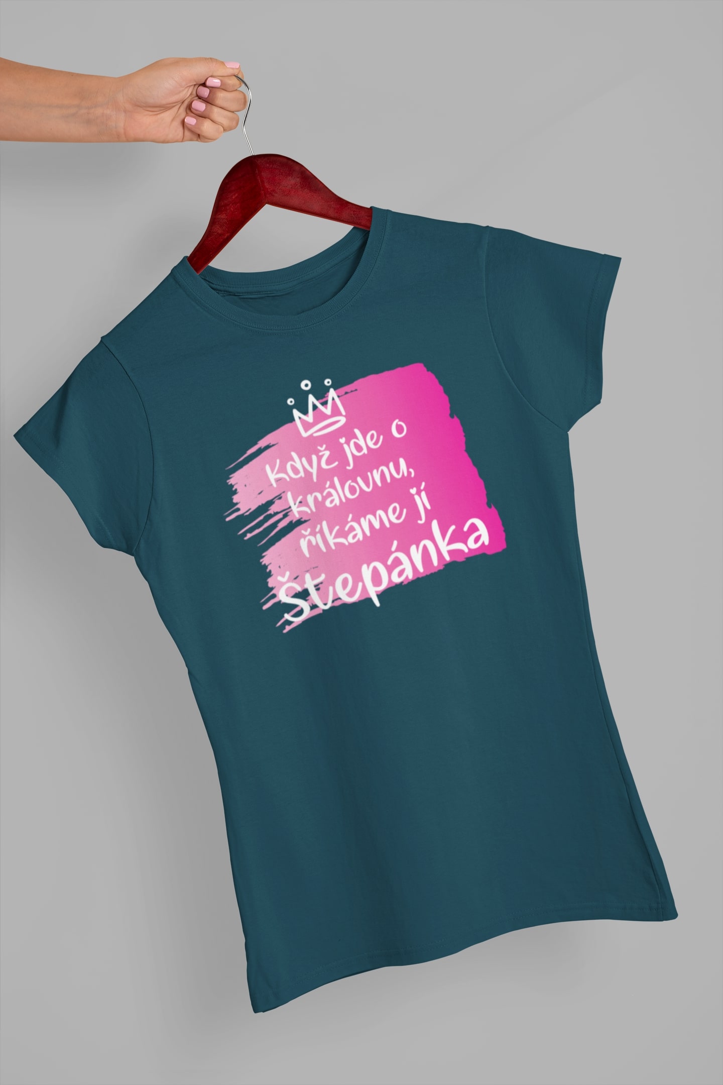 Dámské tričko Štepánka Barva: Petrolejová modrá