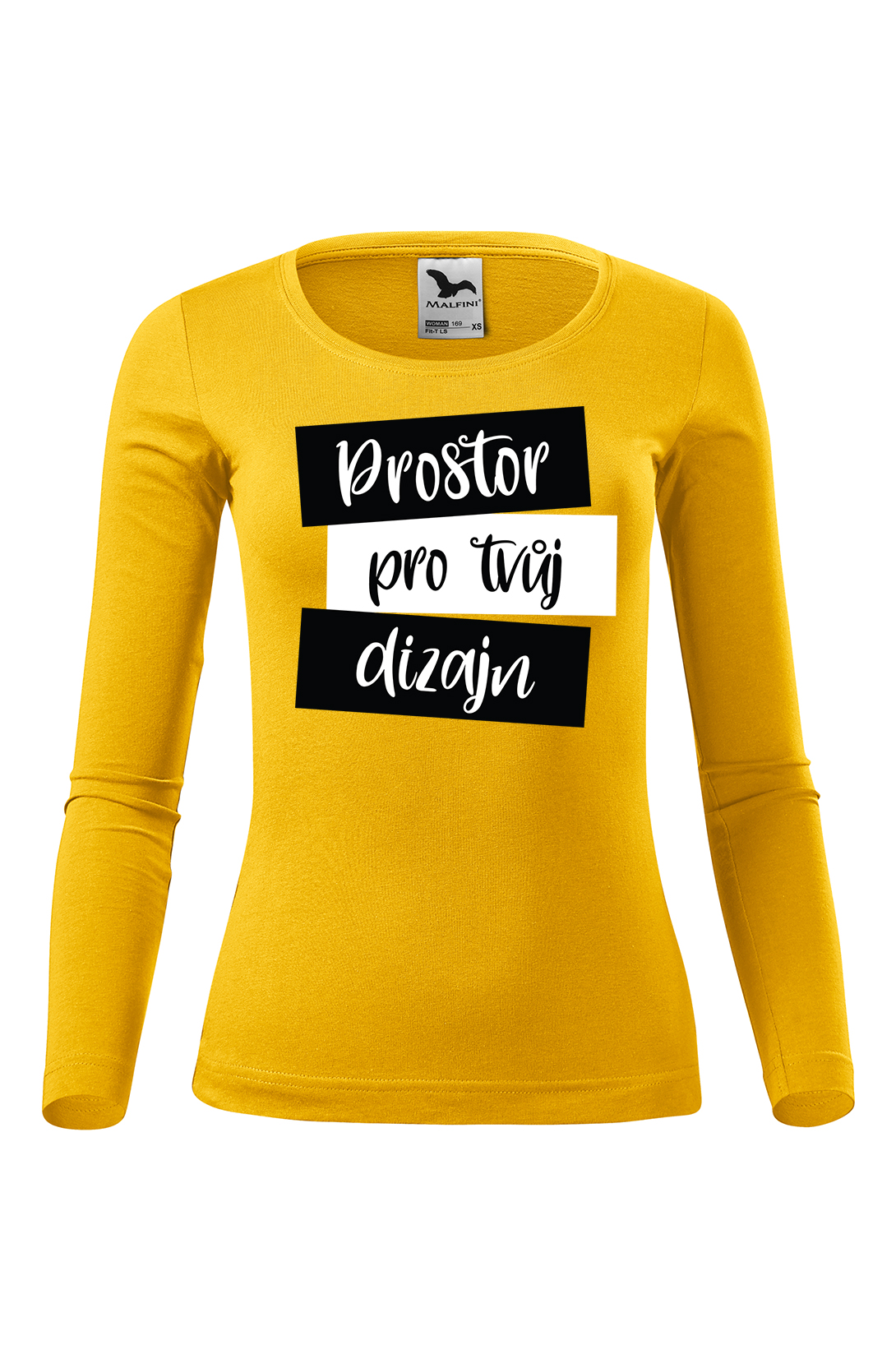 Dámské tričko s dlouhým rukávem s vlastním potiskem Barva: Khaki, Velikost: 2XL