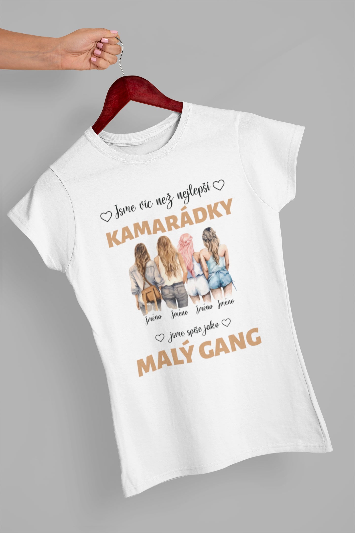 Dámské tričko Kamarádky Barva: Bíla, Velikost: S