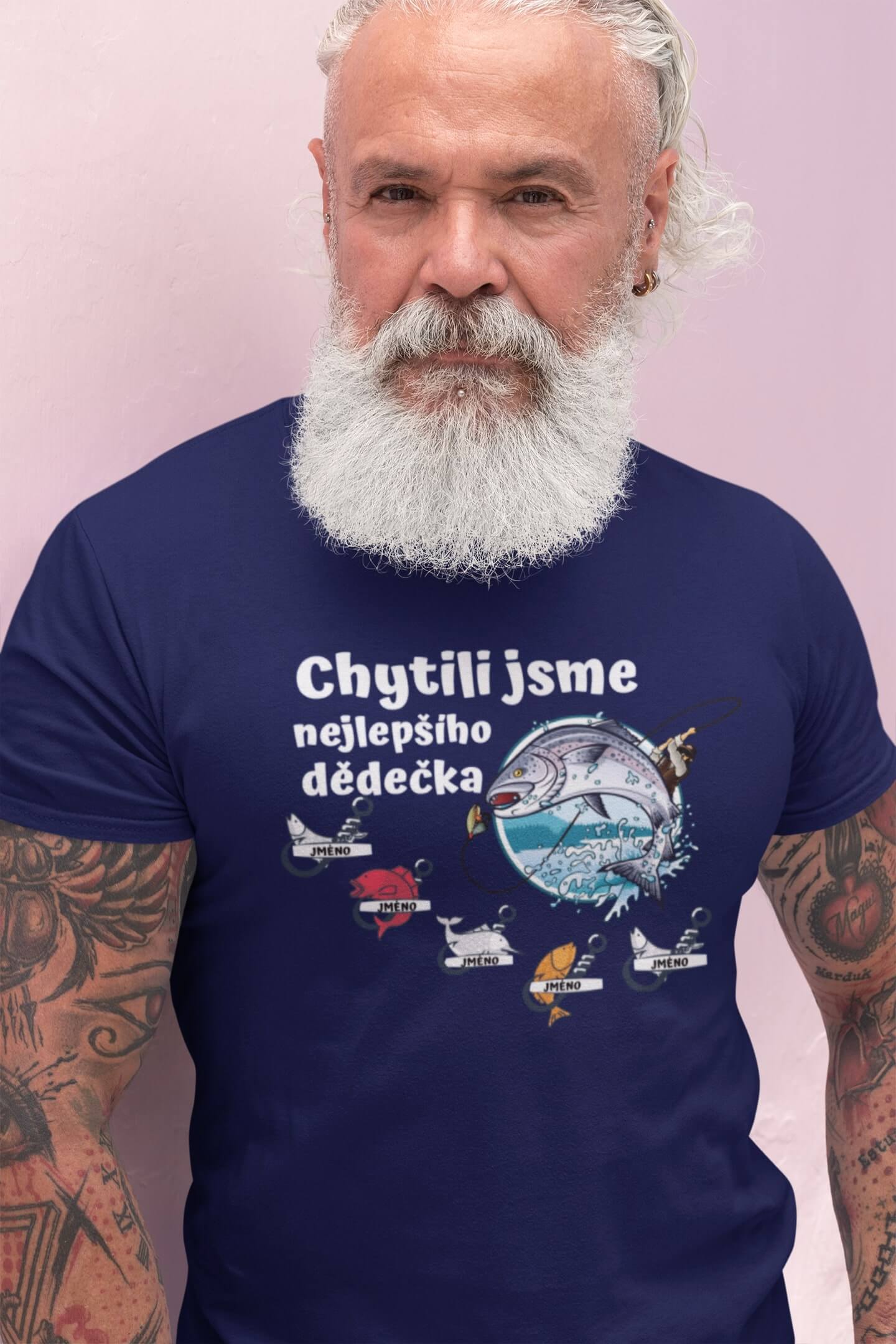 Pánské tričko Chytili jsme nejlepšího dědečka