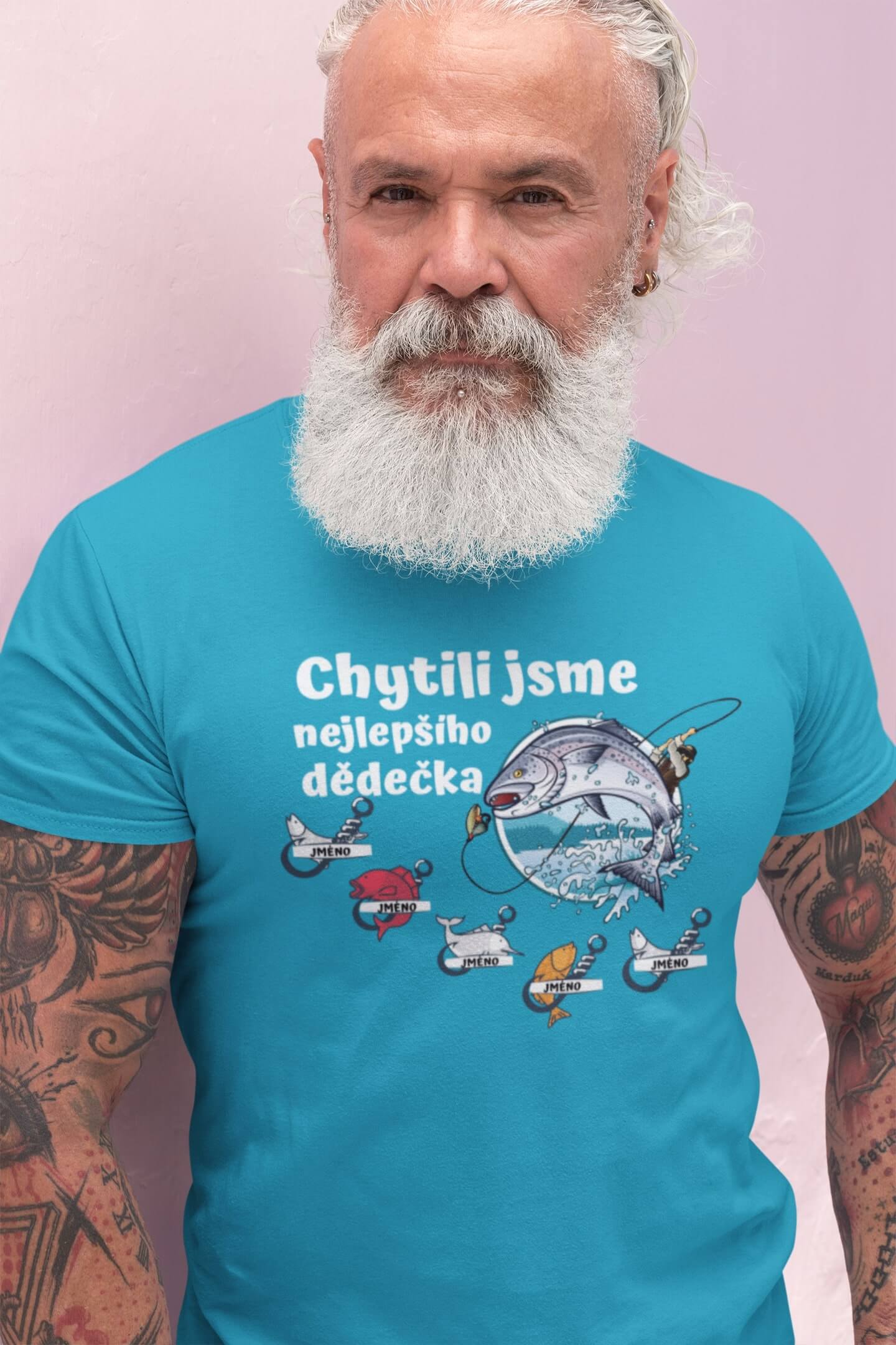 Pánské tričko Chytili jsme nejlepšího dědečka