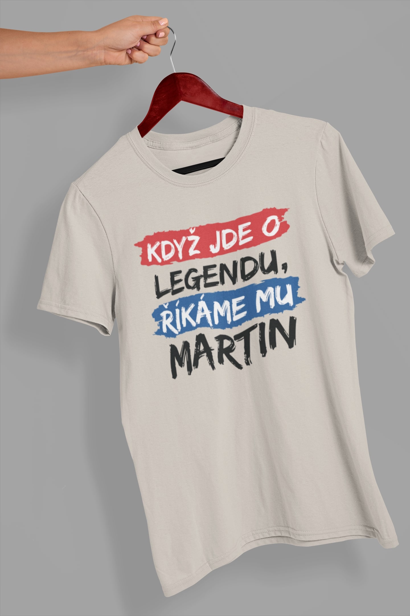 Pánské tričko Martin Barva: Ledově šedá