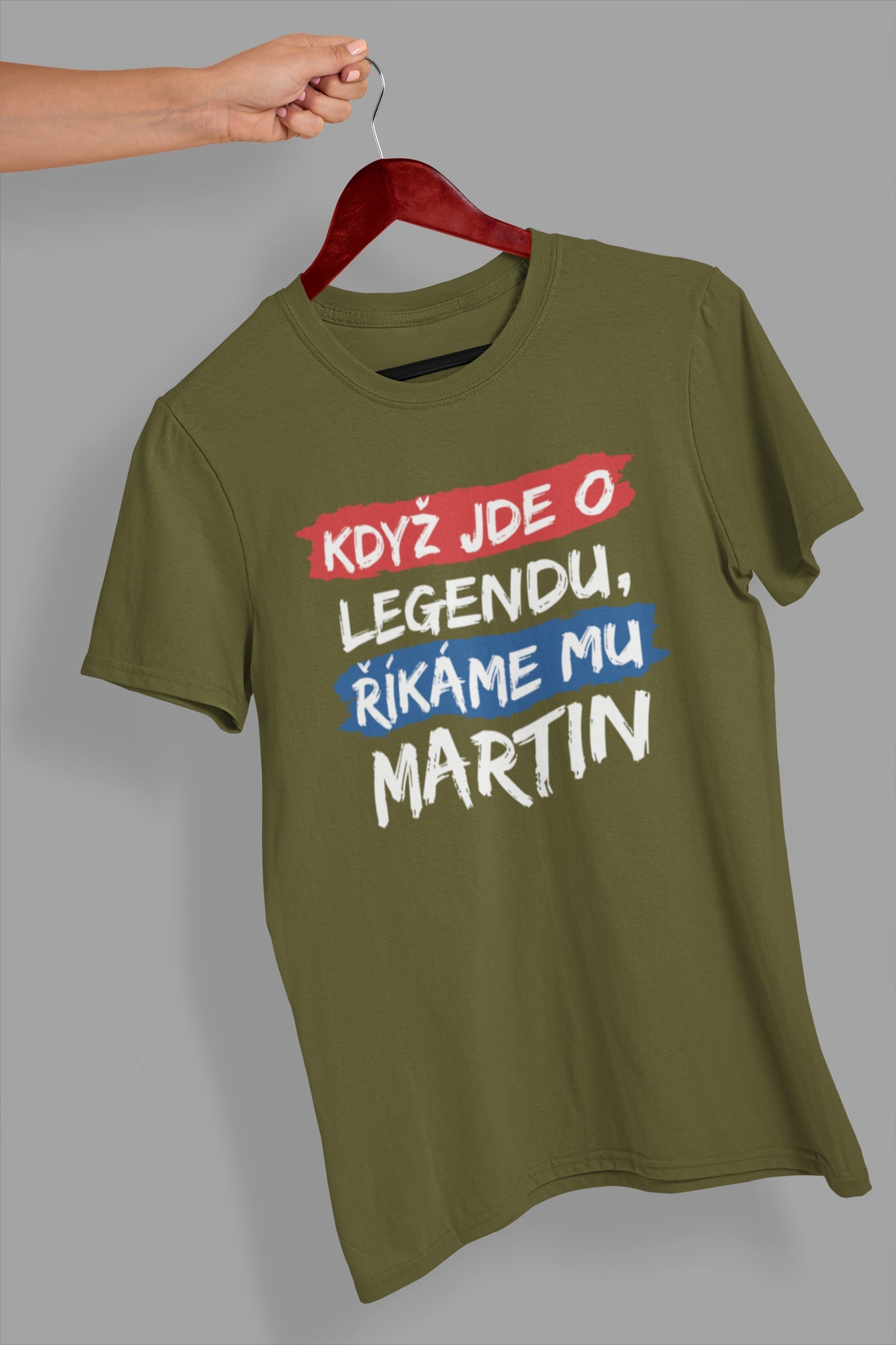 Pánské tričko Martin Barva: Khaki