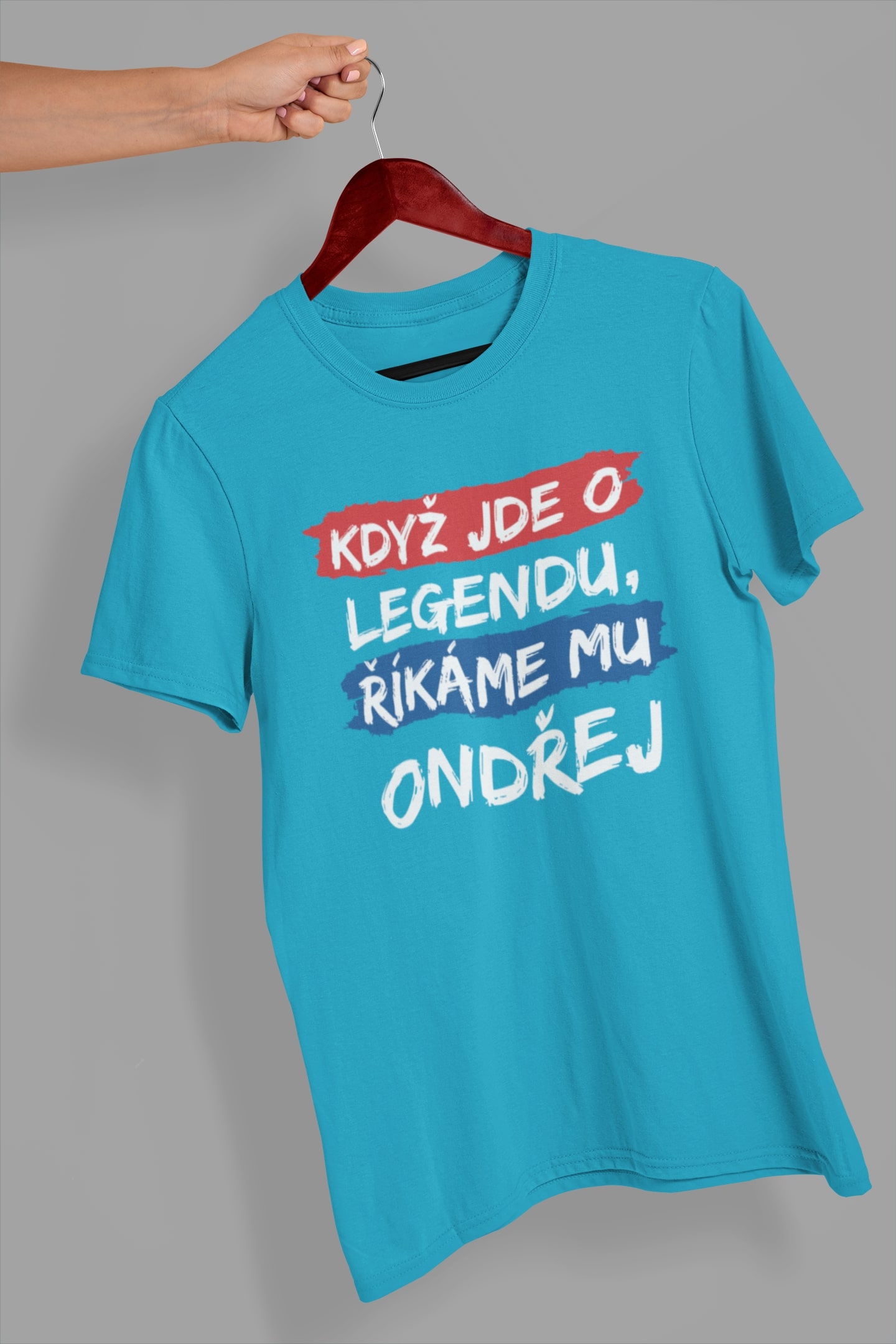 Pánské tričko Ondřej Barva: Tyrkysová