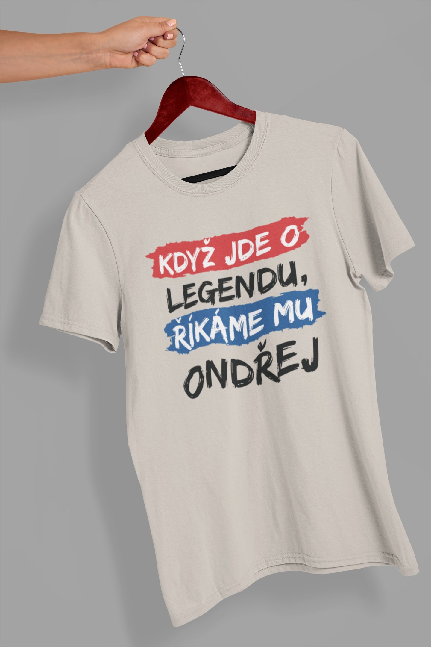 Pánské tričko Ondřej Barva: Ledově šedá