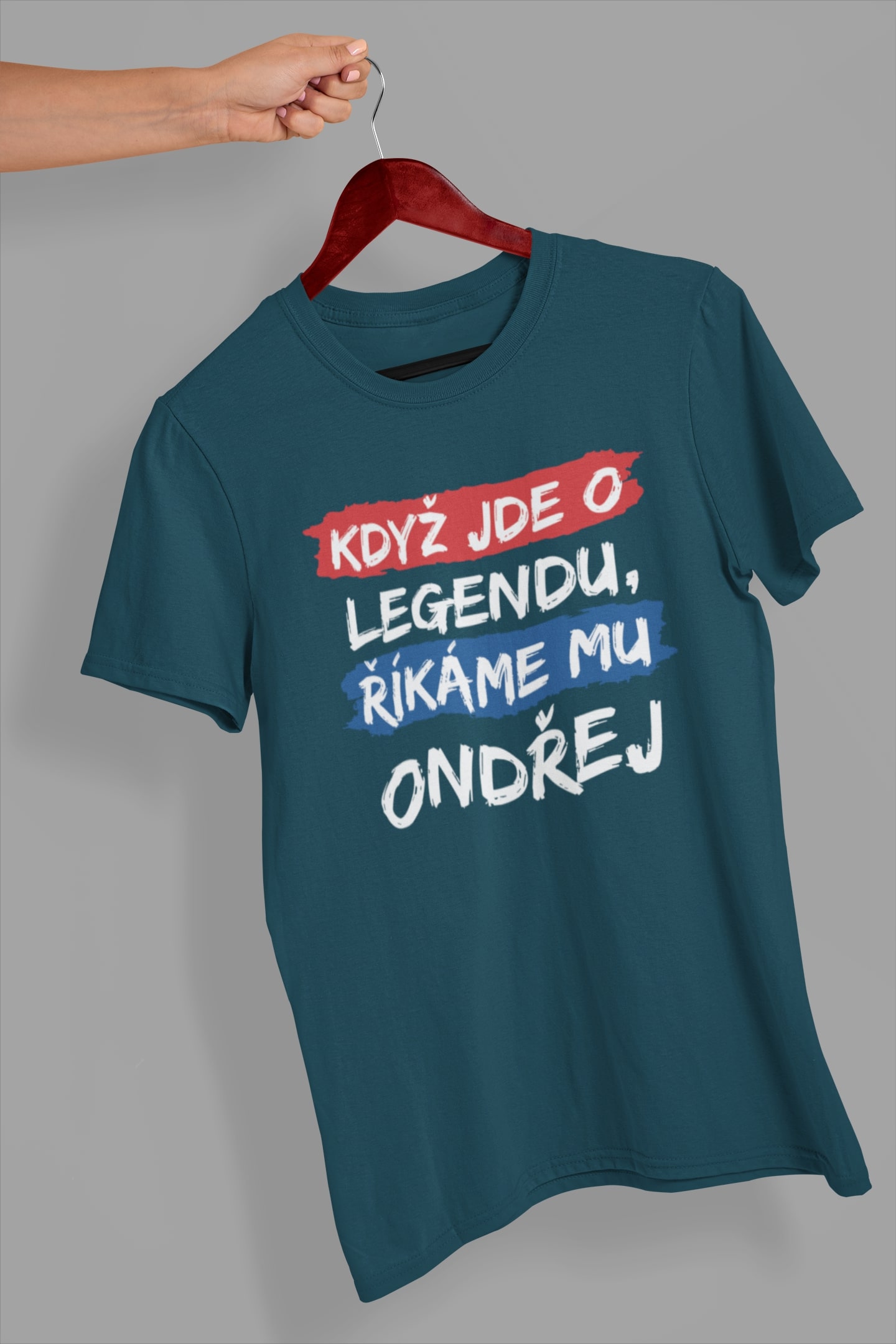 Pánské tričko Ondřej Barva: Petrolejová modrá