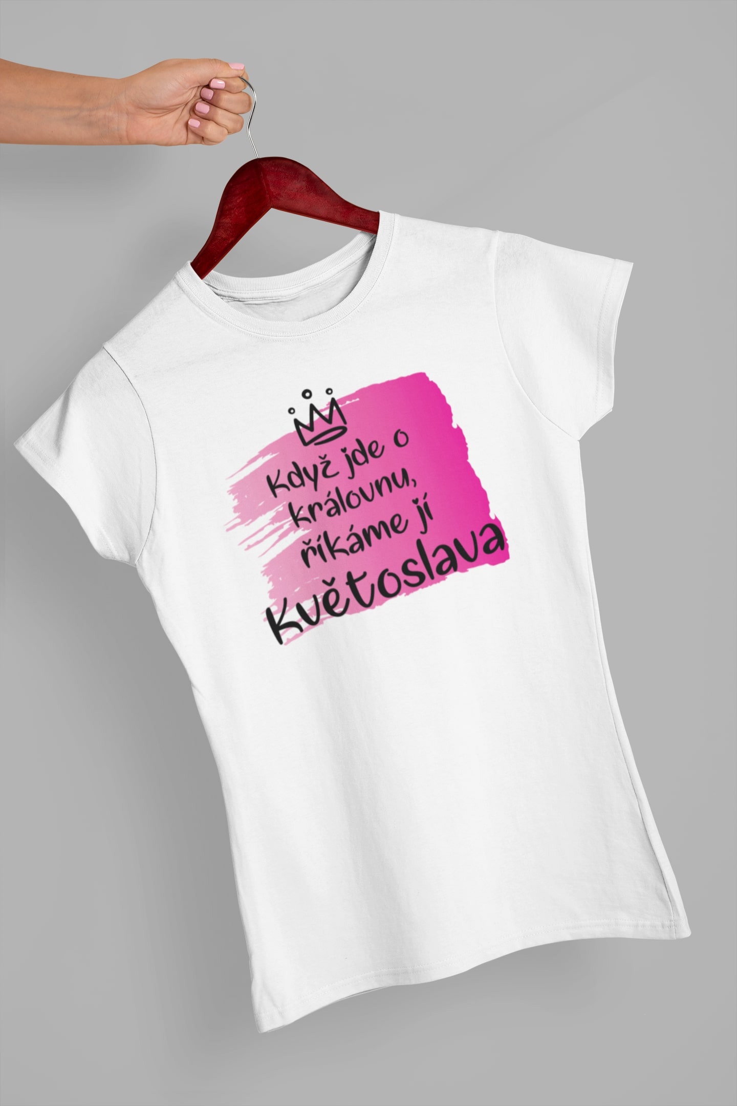 Dámské tričko Květoslava Barva: Bíla