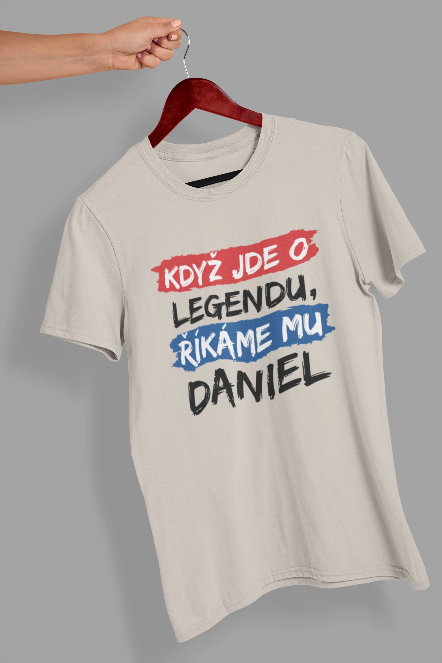 Pánské tričko Daniel Barva: Ledově šedá