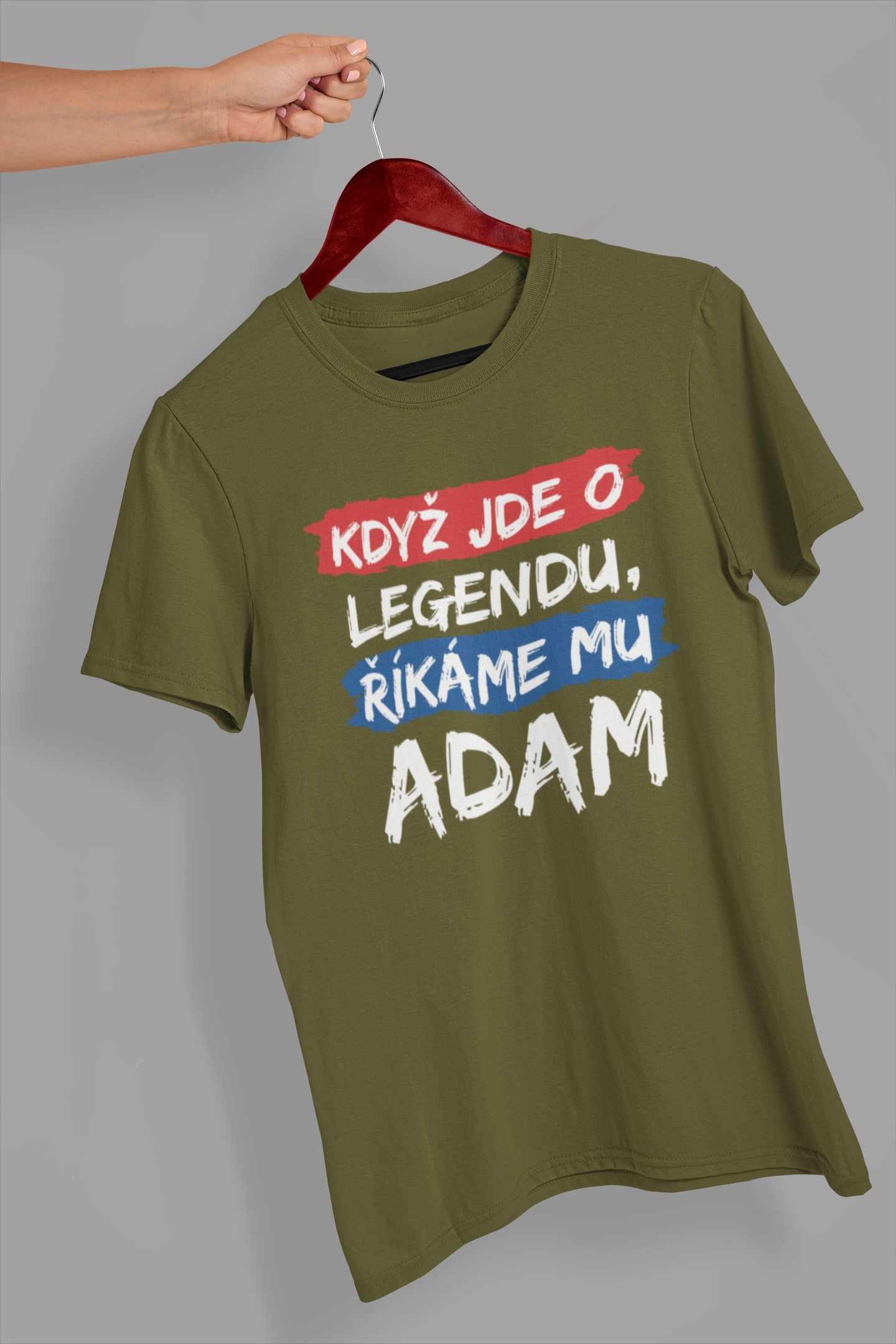 Pánské tričko Adam Barva: Khaki