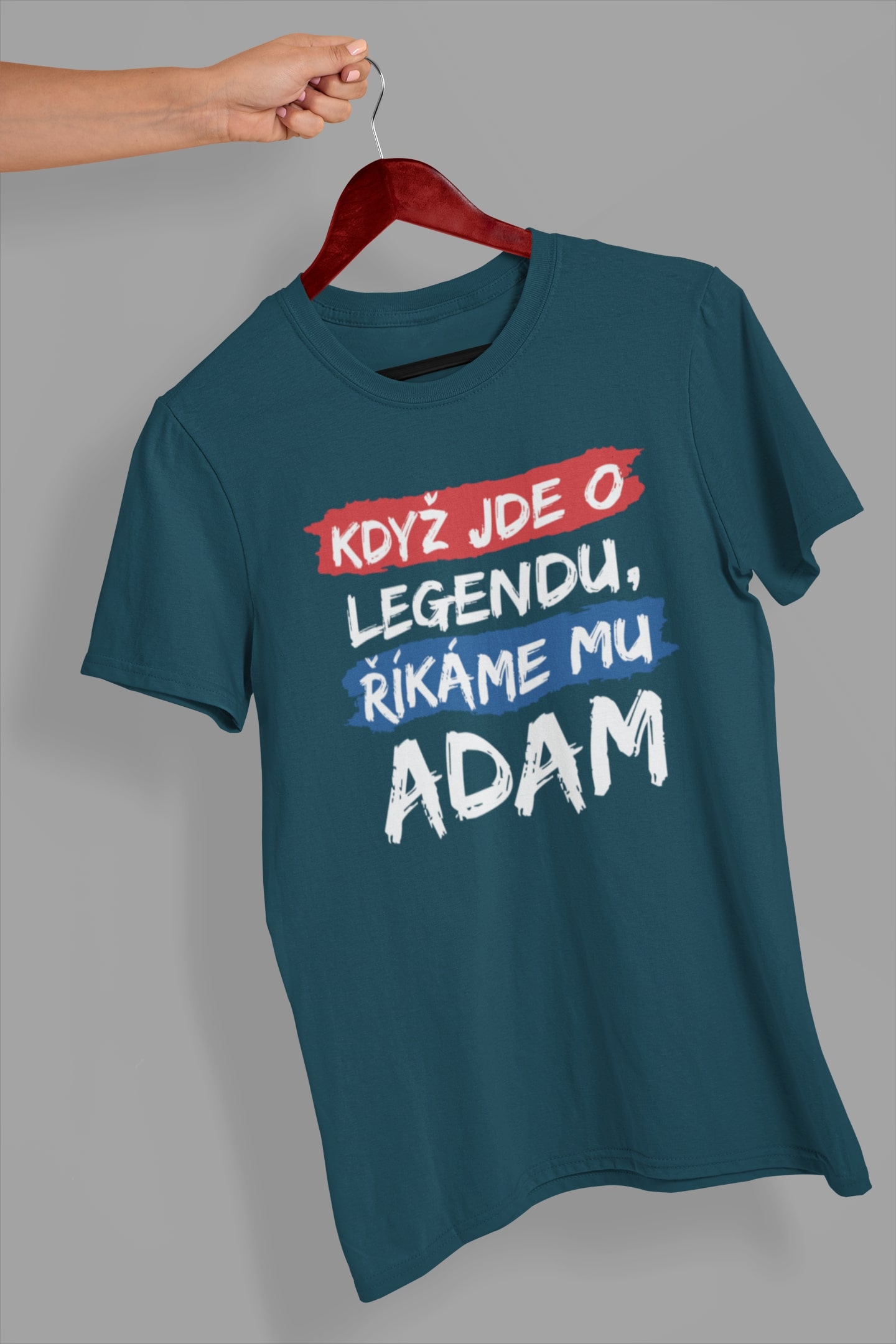 Pánské tričko Adam Barva: Petrolejová modrá