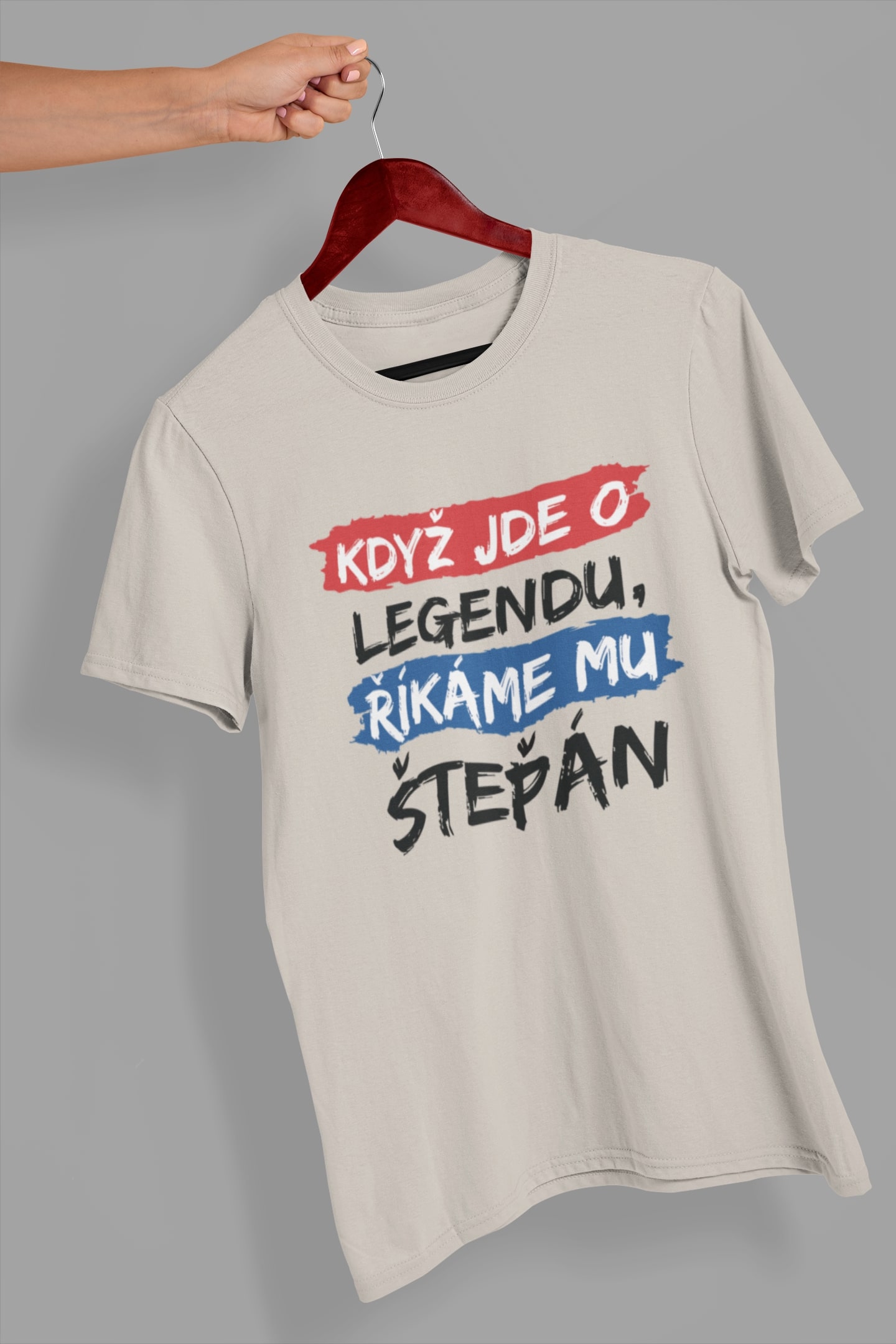 Pánské tričko Štěpán Barva: Ledově šedá