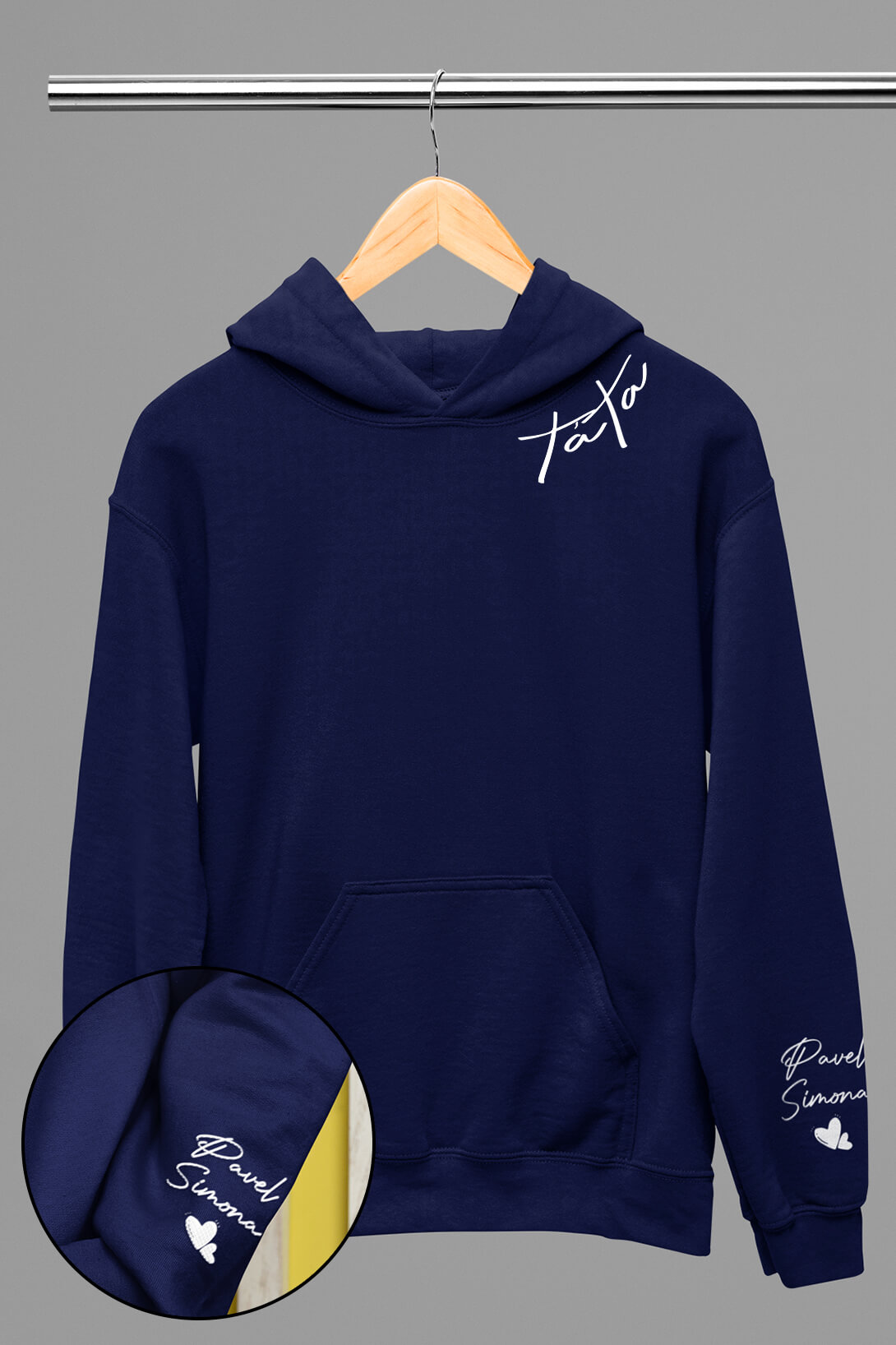 Pánská mikina pro tátu se jmény dětí Barva: Kráľovská modrá