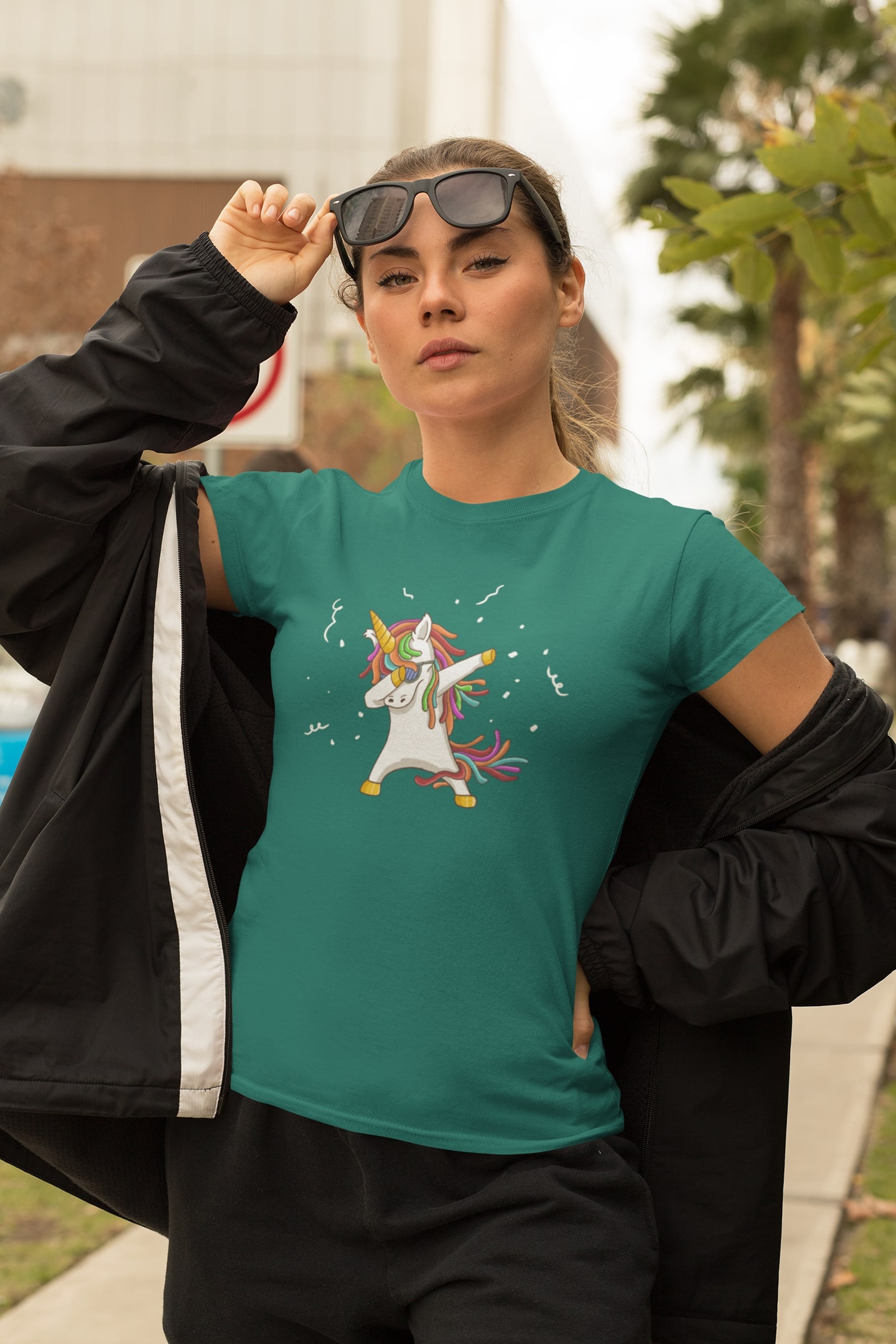 Dámské tričko Dabujúci unicorn