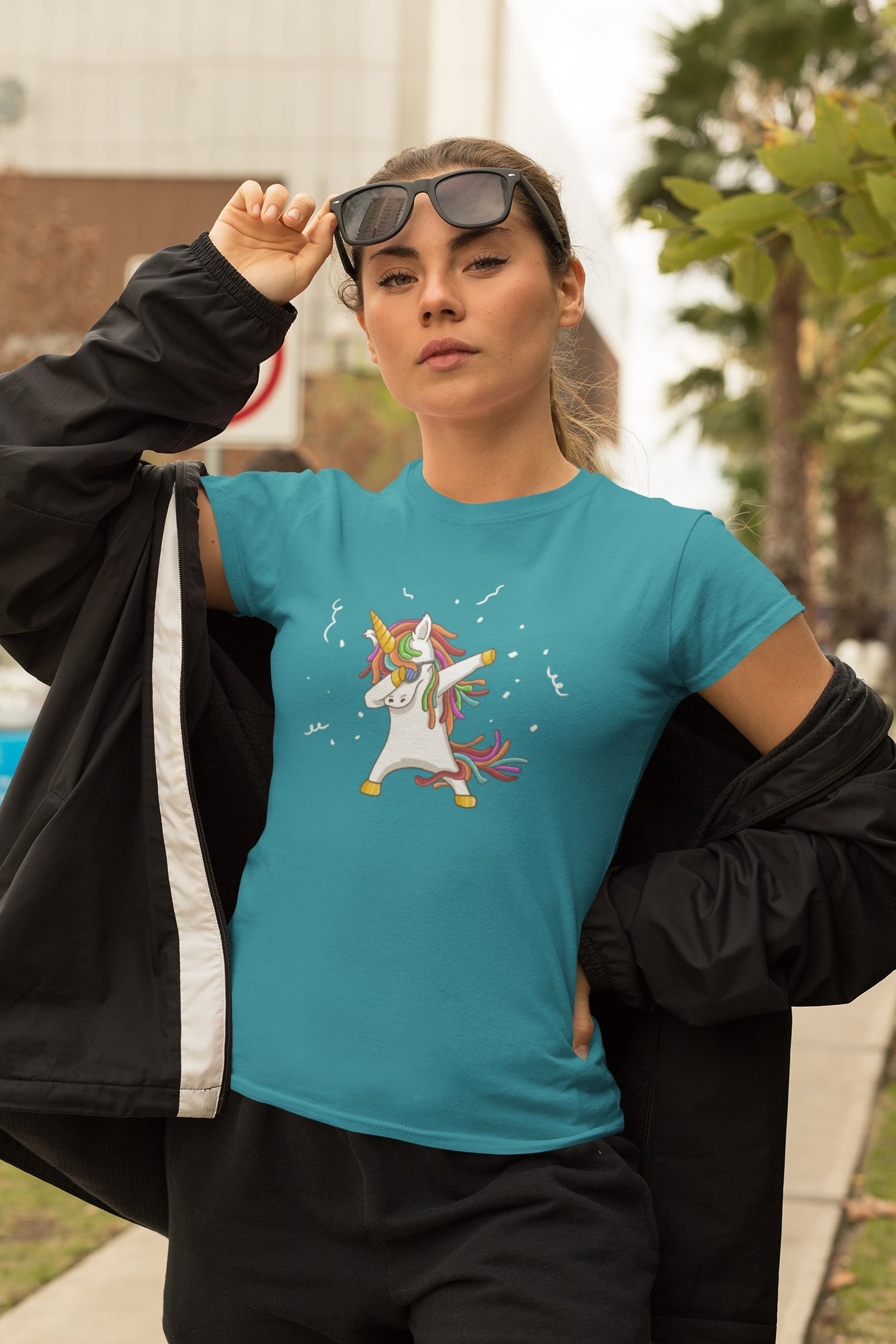 Dámské tričko Dabujúci unicorn