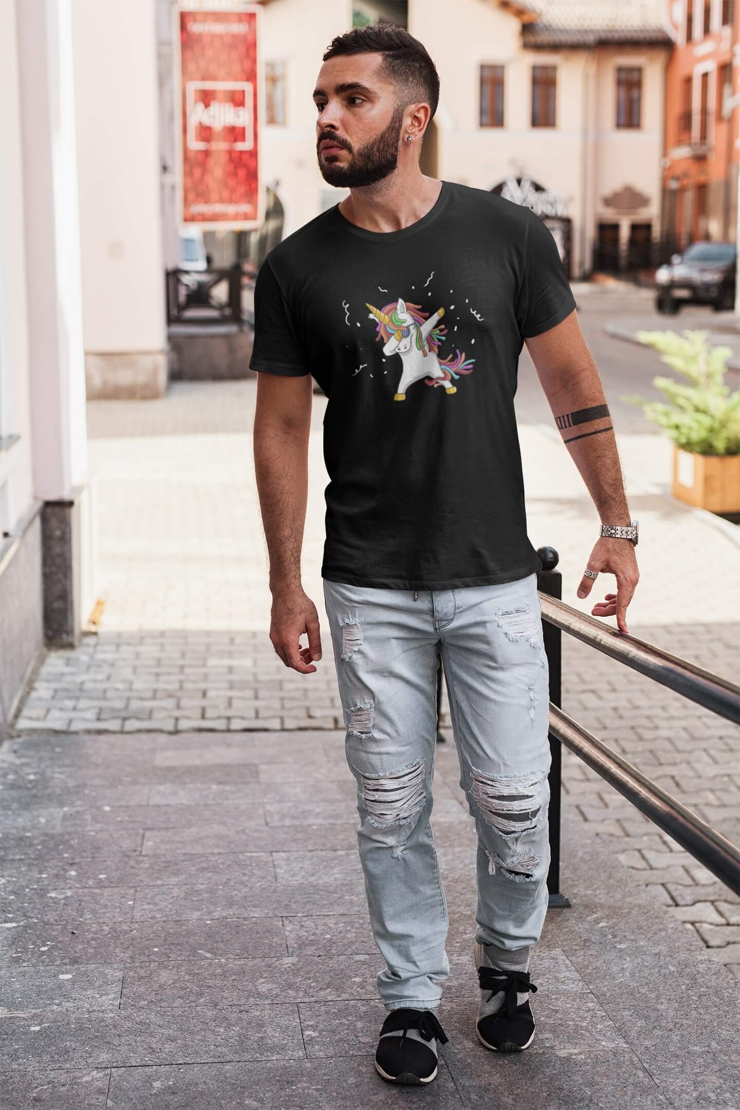 Pánské tričko Dabujúci unicorn