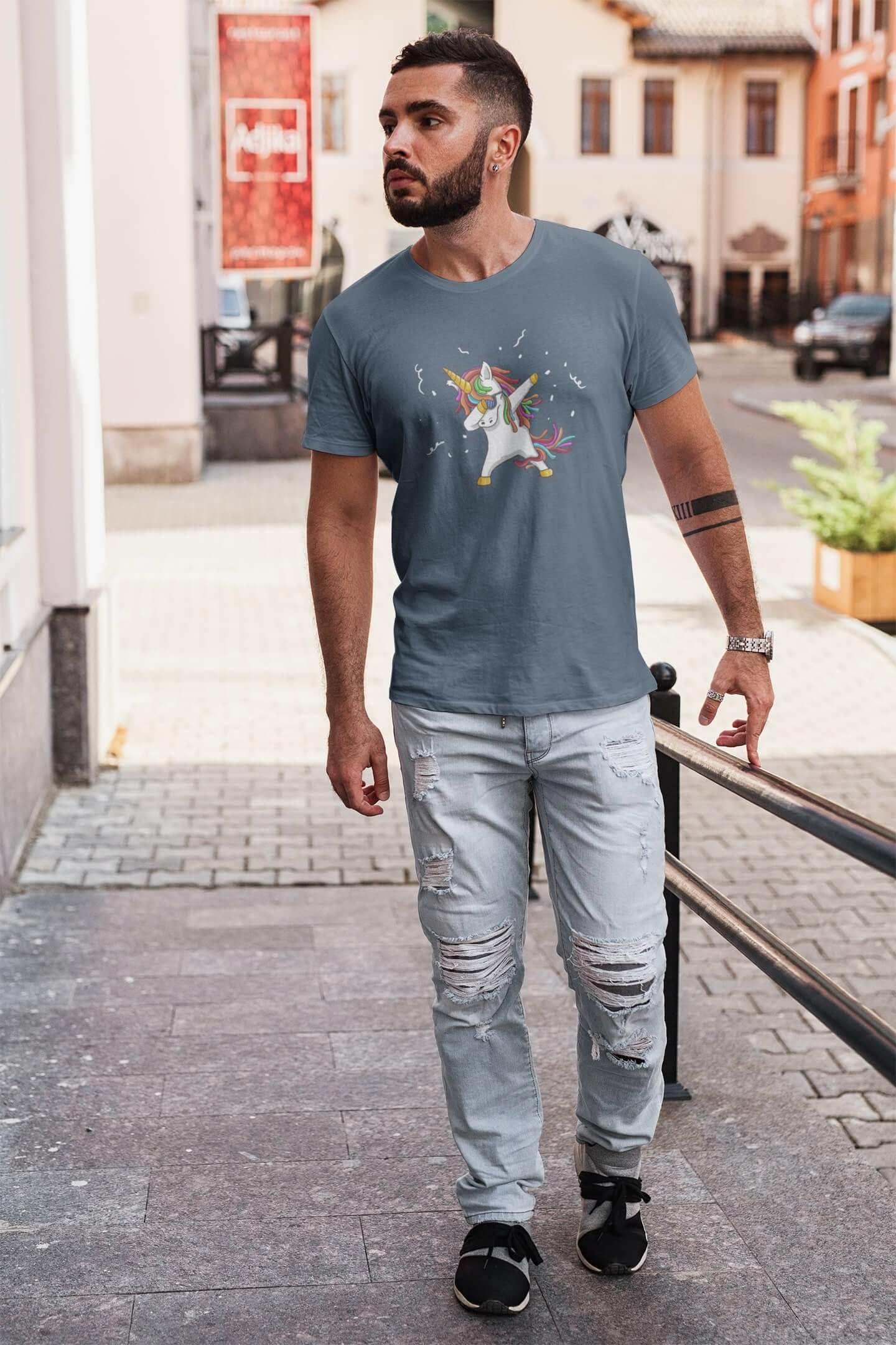 Pánské tričko Dabujúci unicorn