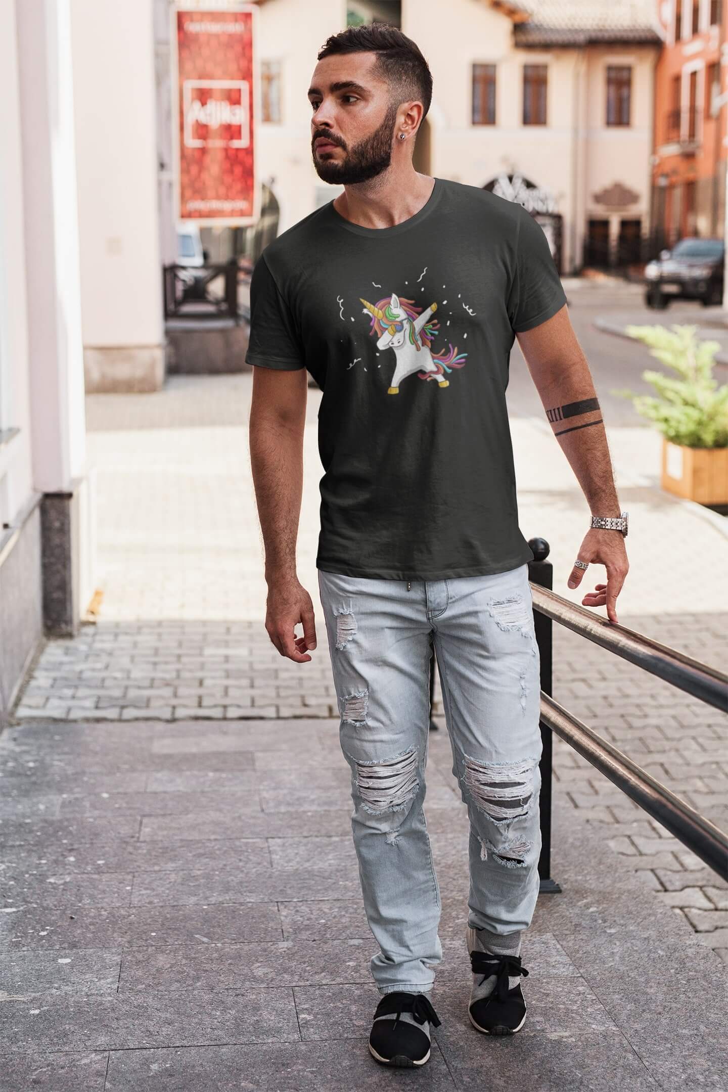 Pánské tričko Dabujúci unicorn