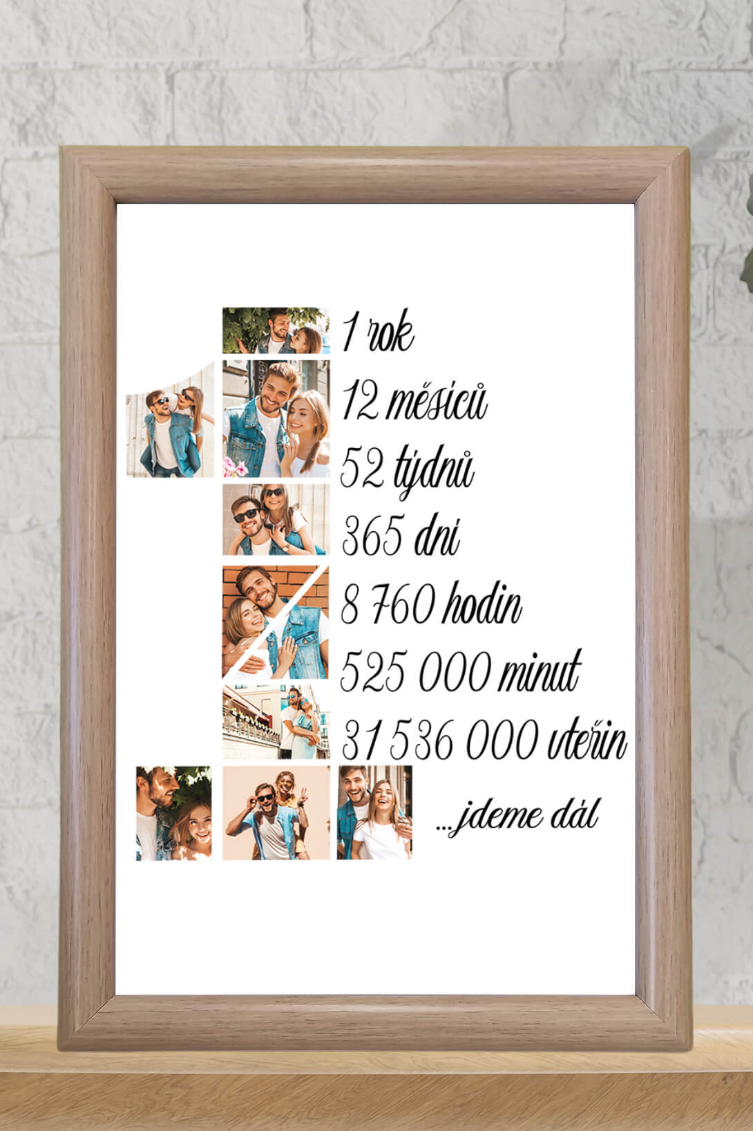 Fotokoláž Výročí Barva: Přírodní